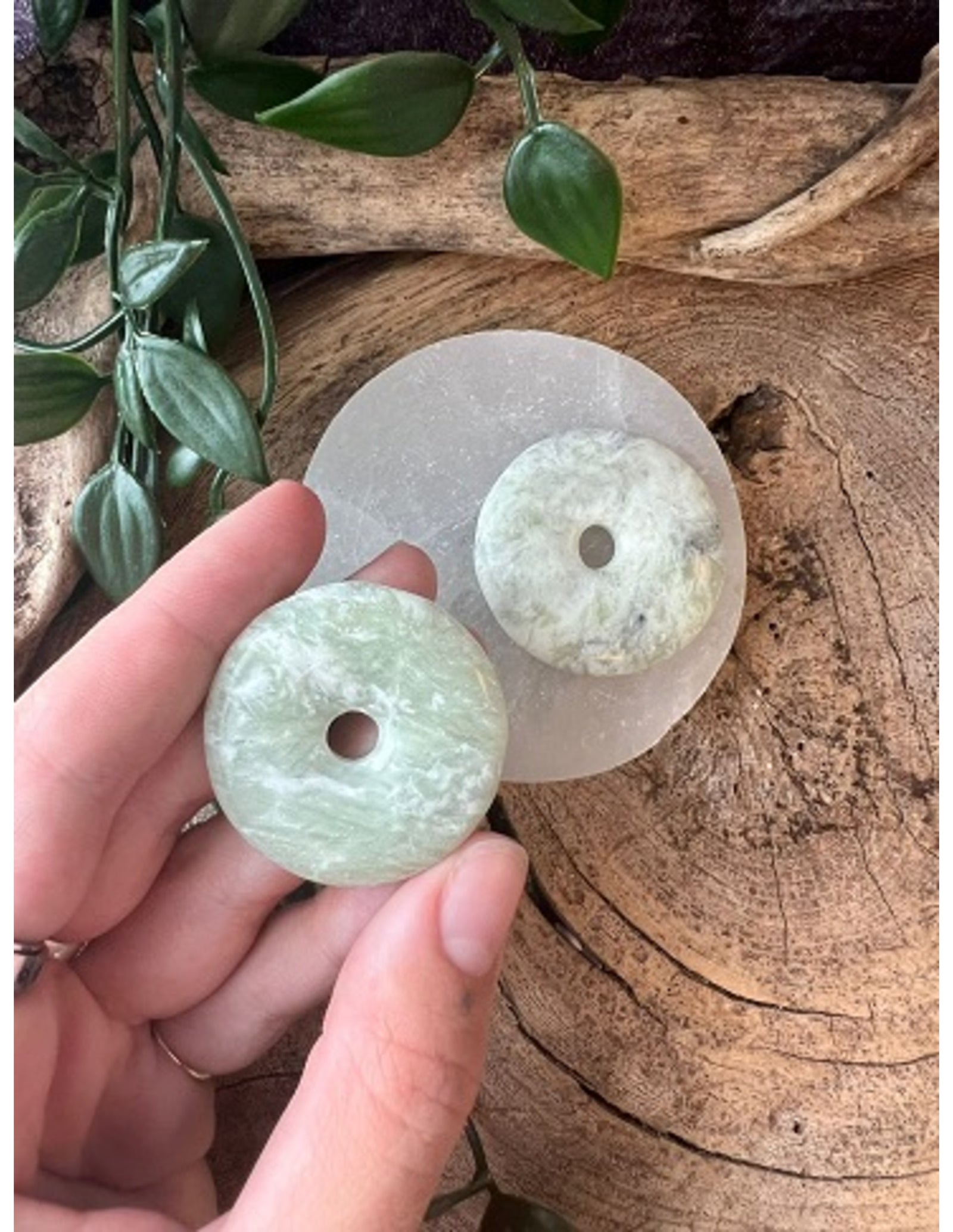 Jade Serpentijn donut 50 mm