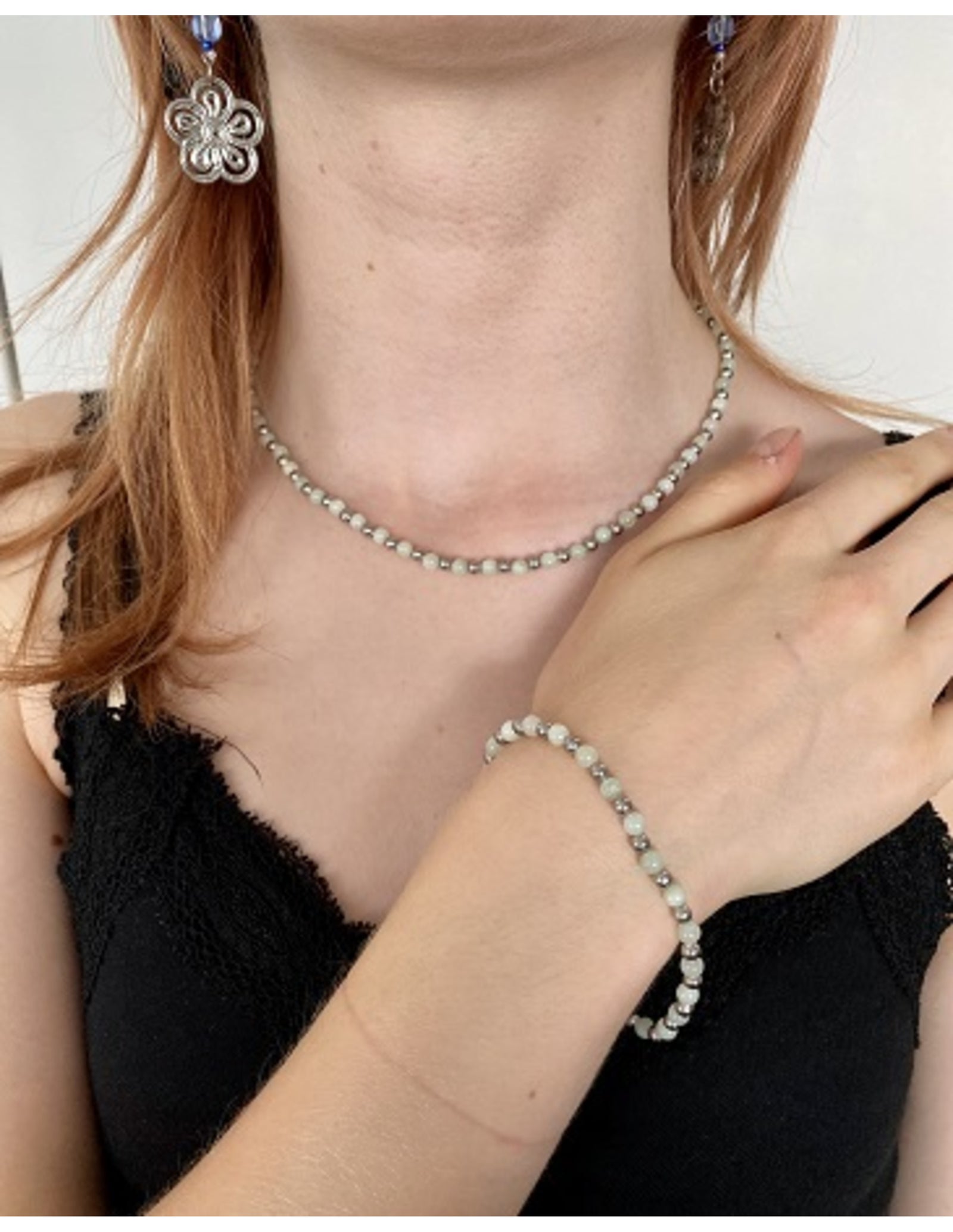 Jade Serpentijn Ibiza love armband
