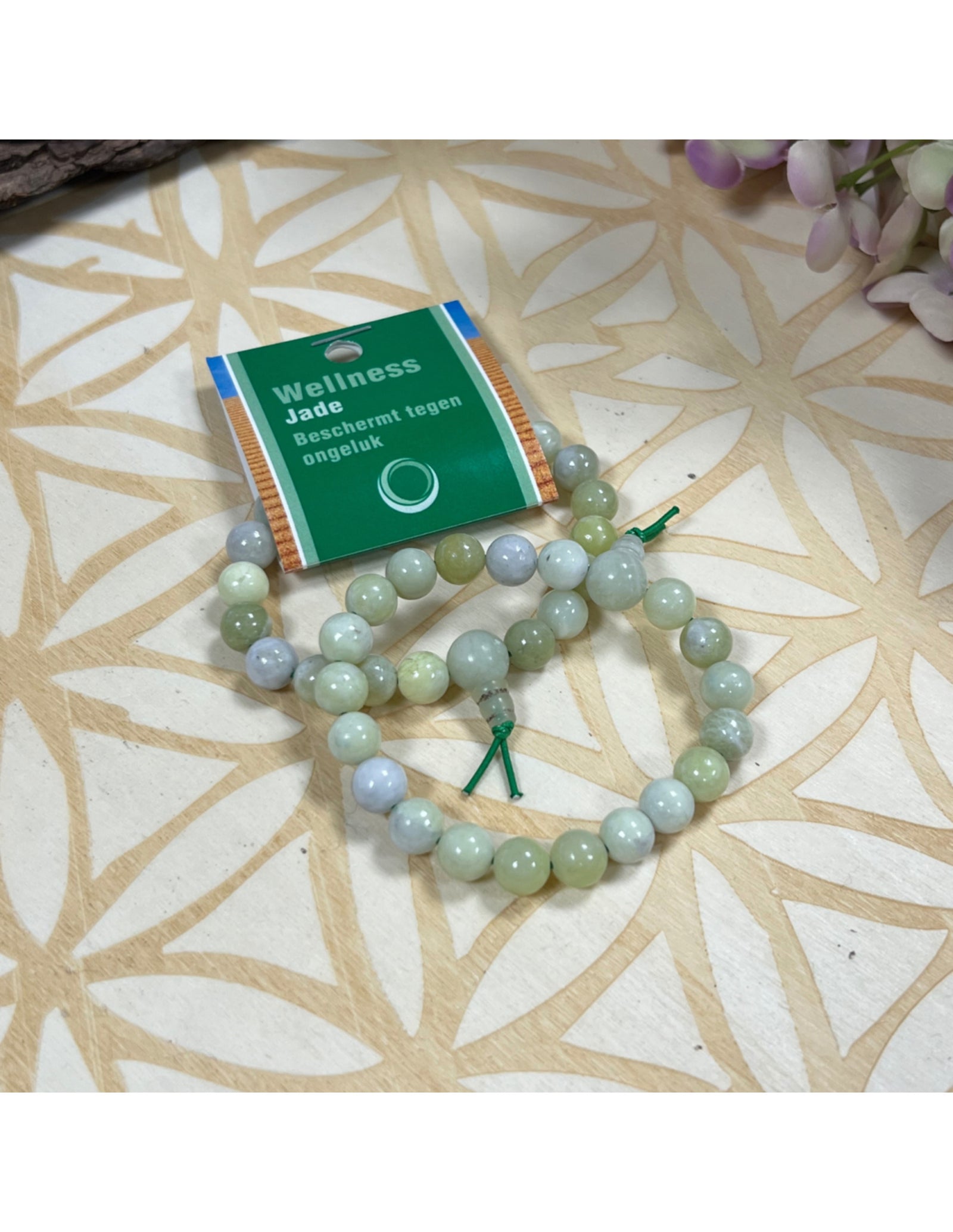 Jade Serpentijn powerbead armband