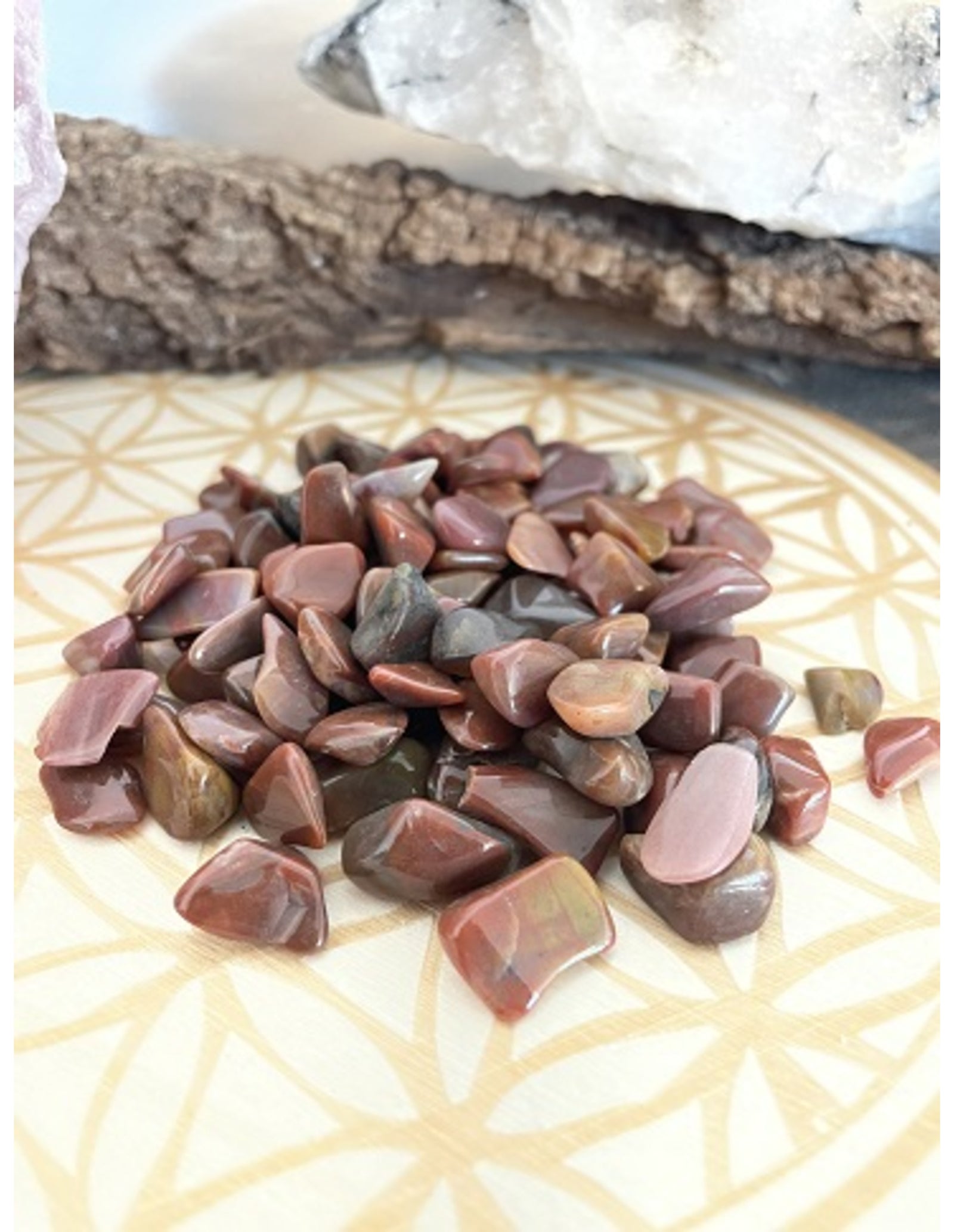 Jaspis mix 100 gr. trommelstenen (mt2)
