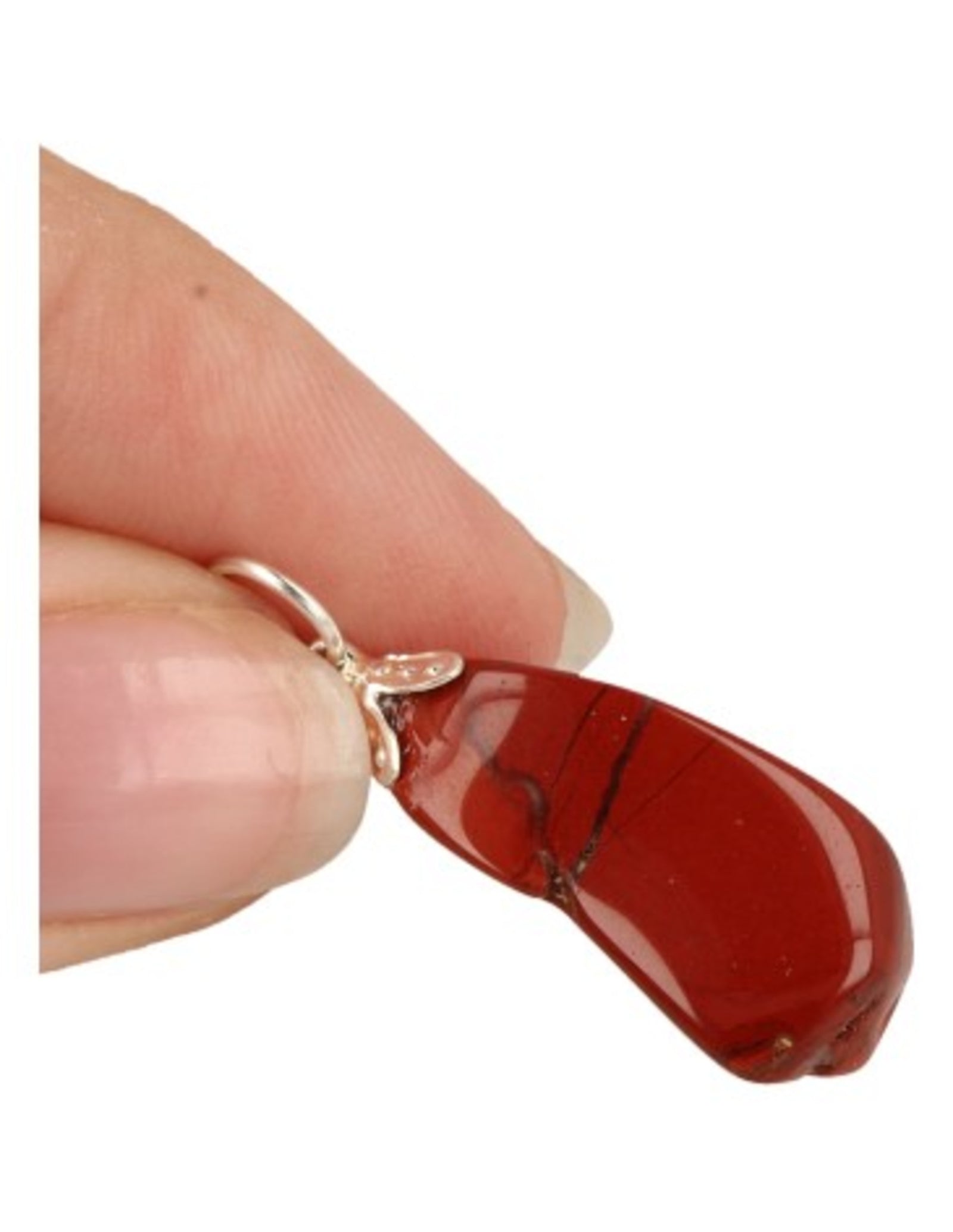 Jaspis rood edelsteen hanger