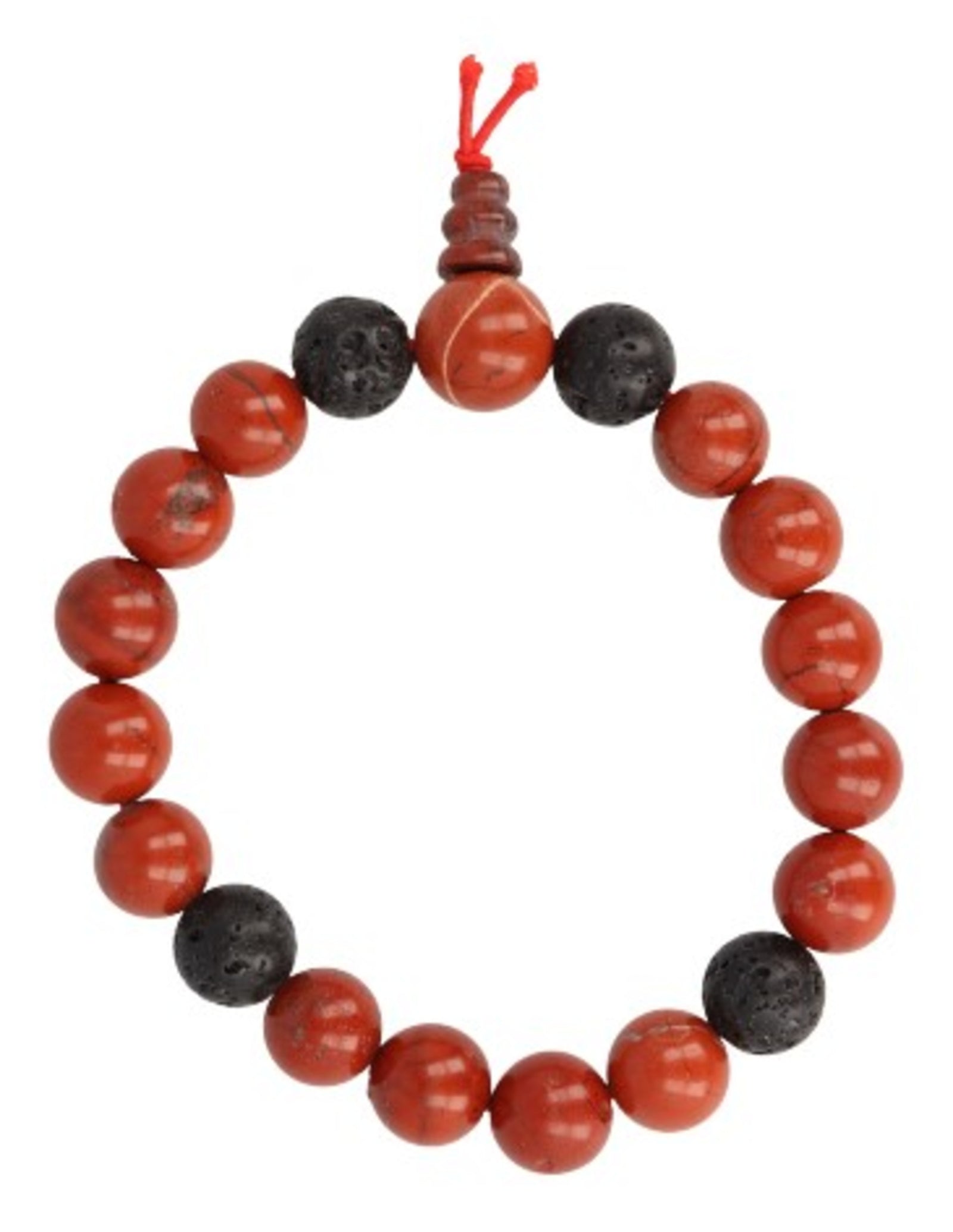 Jaspis rood powerbead mannen - extra lange armband