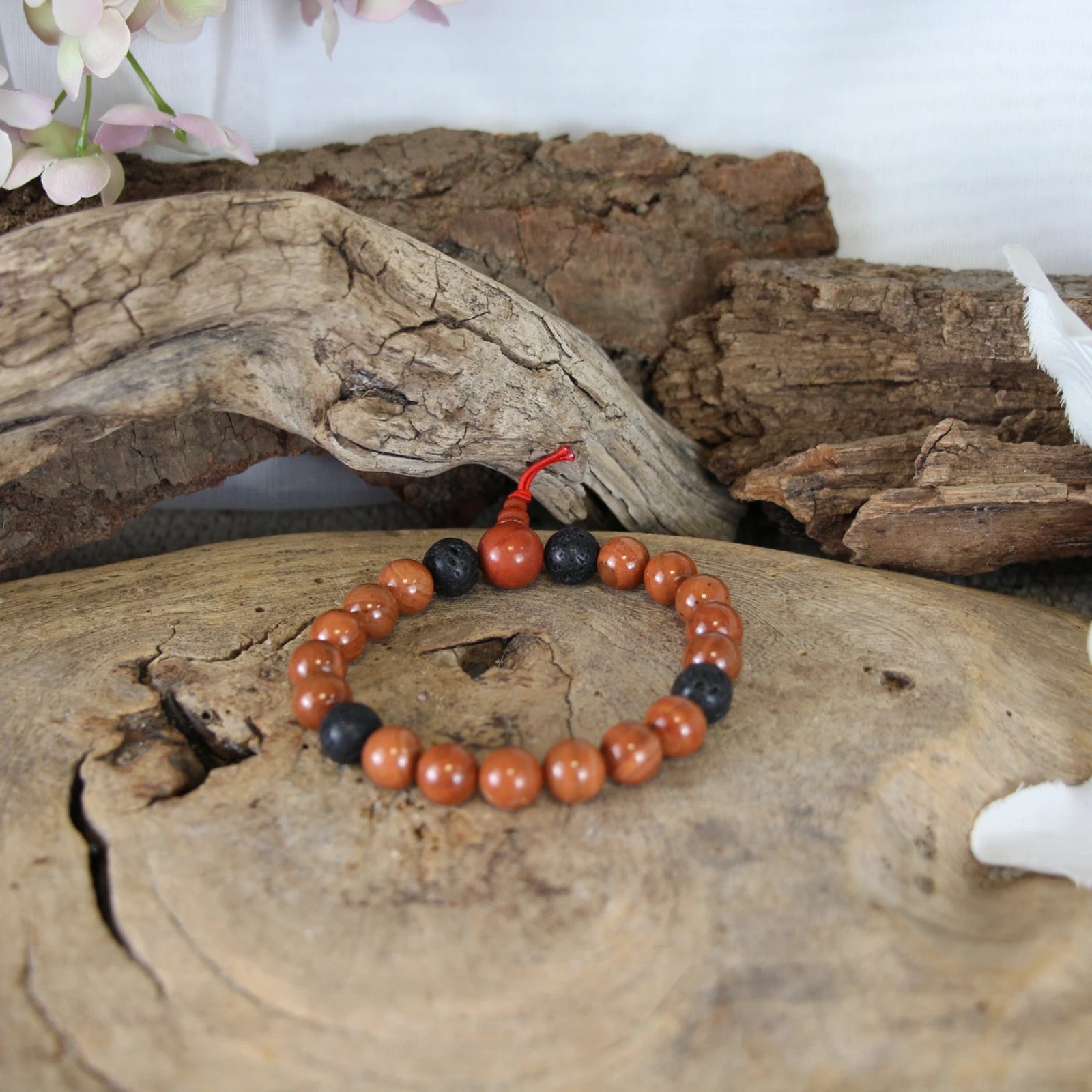 Jaspis rood powerbead mannen - extra lange armband