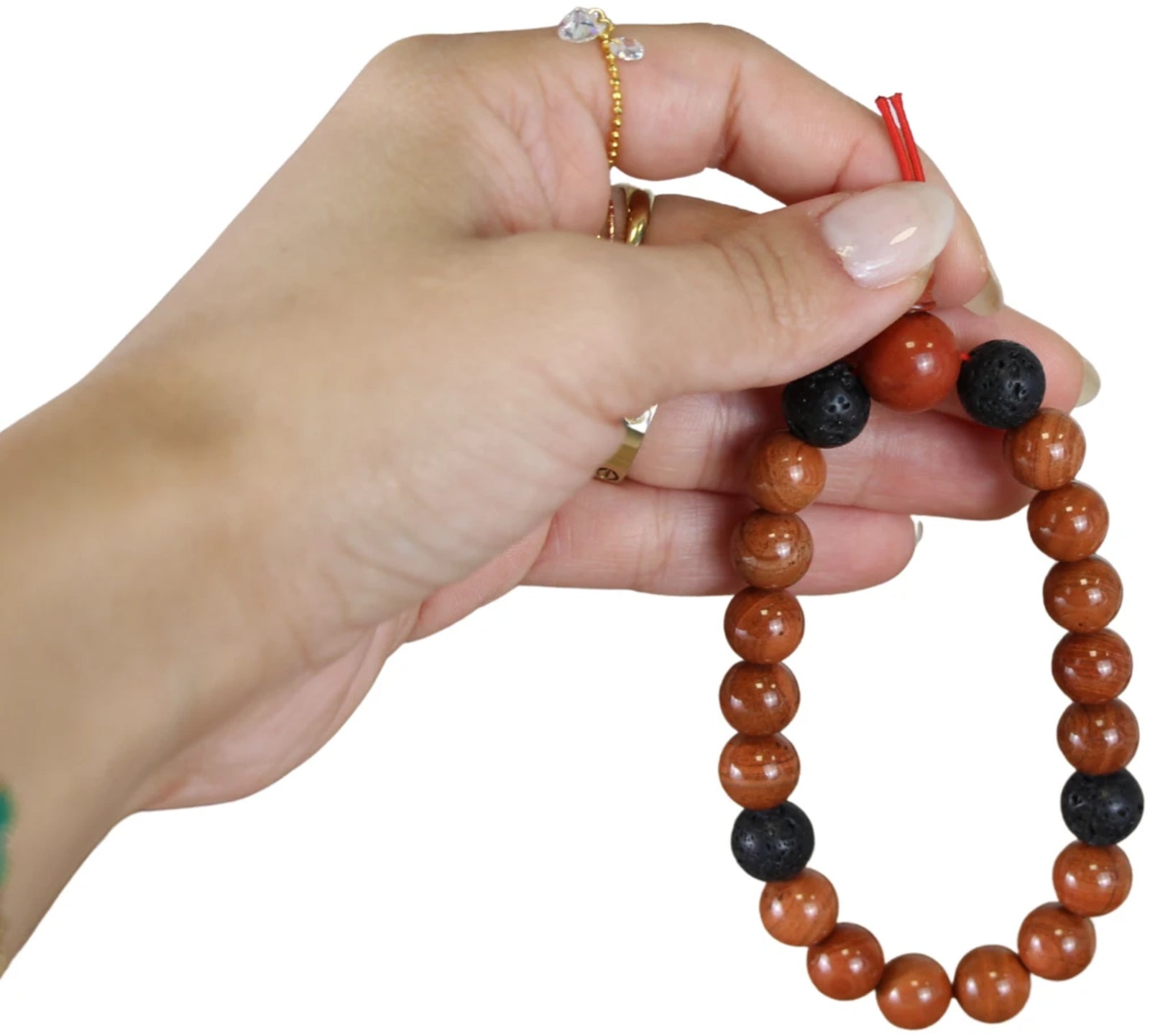 Jaspis rood powerbead mannen - extra lange armband
