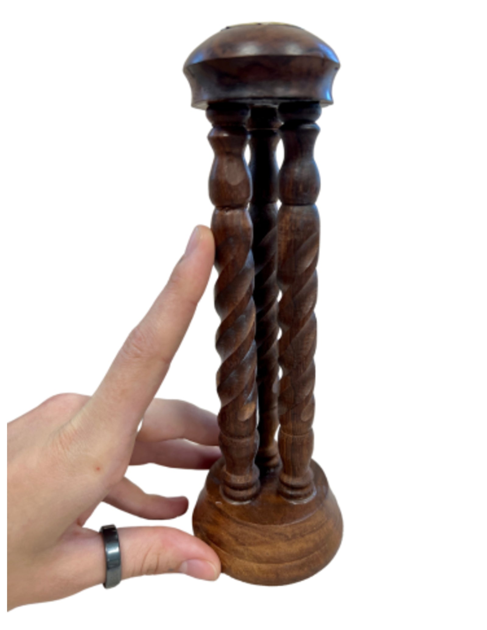 Kegel wierook brander / kaarsenstandaard - groot - 20cm