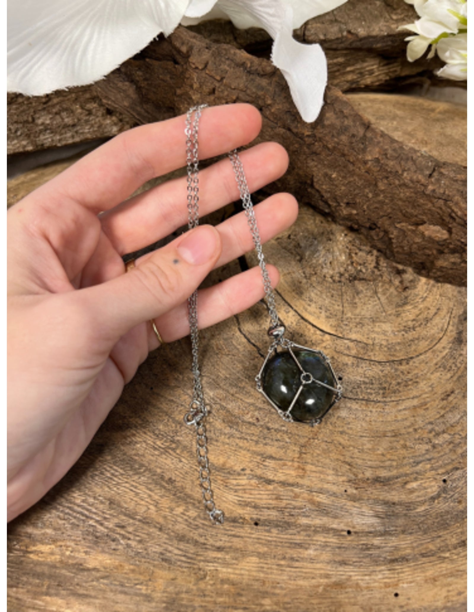 Kooihanger met ketting zilverkleur