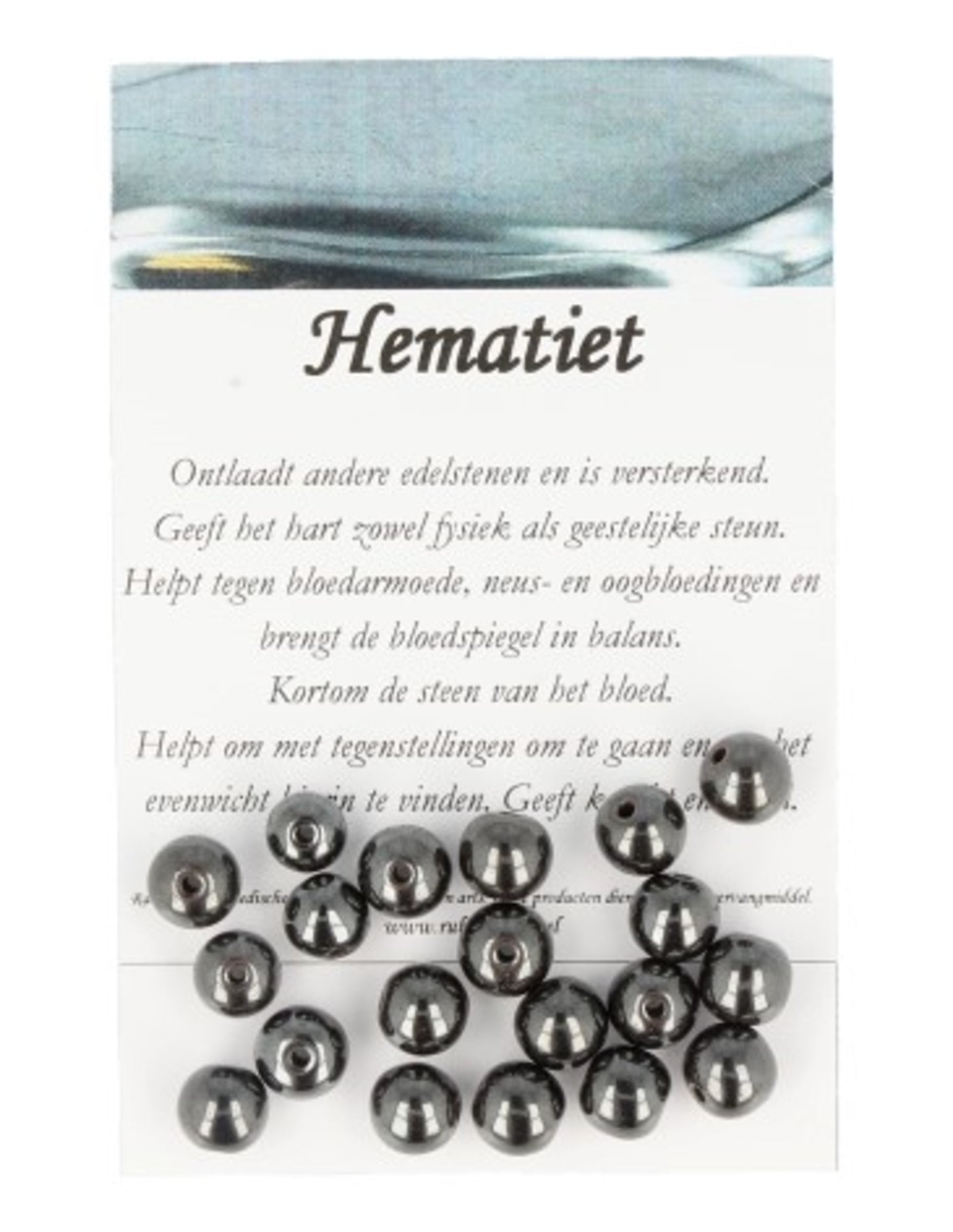 Kralen Hematiet 8mm - 20 st.