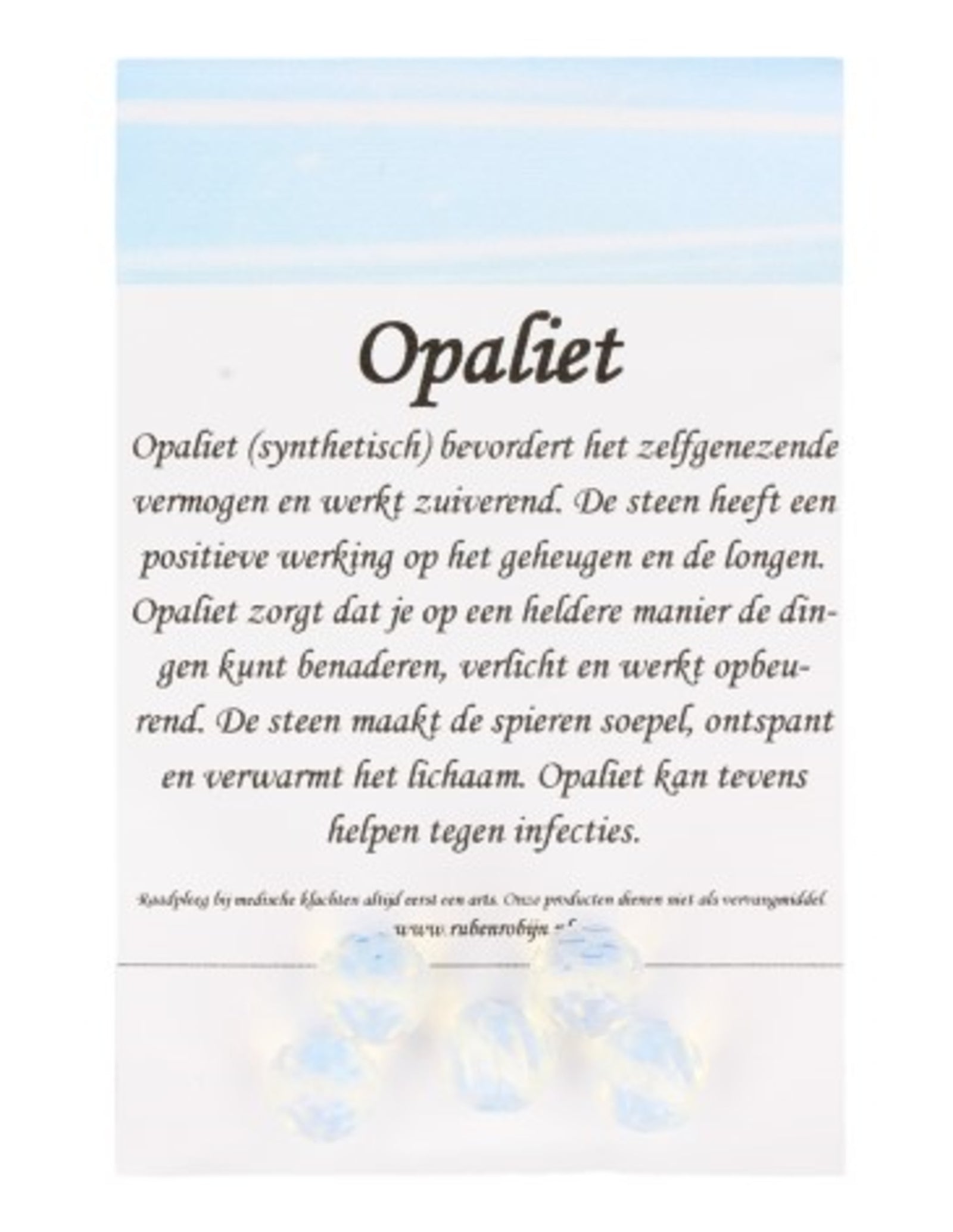 Kralen Opaliet facet 10 mm - 5 st. (synth)