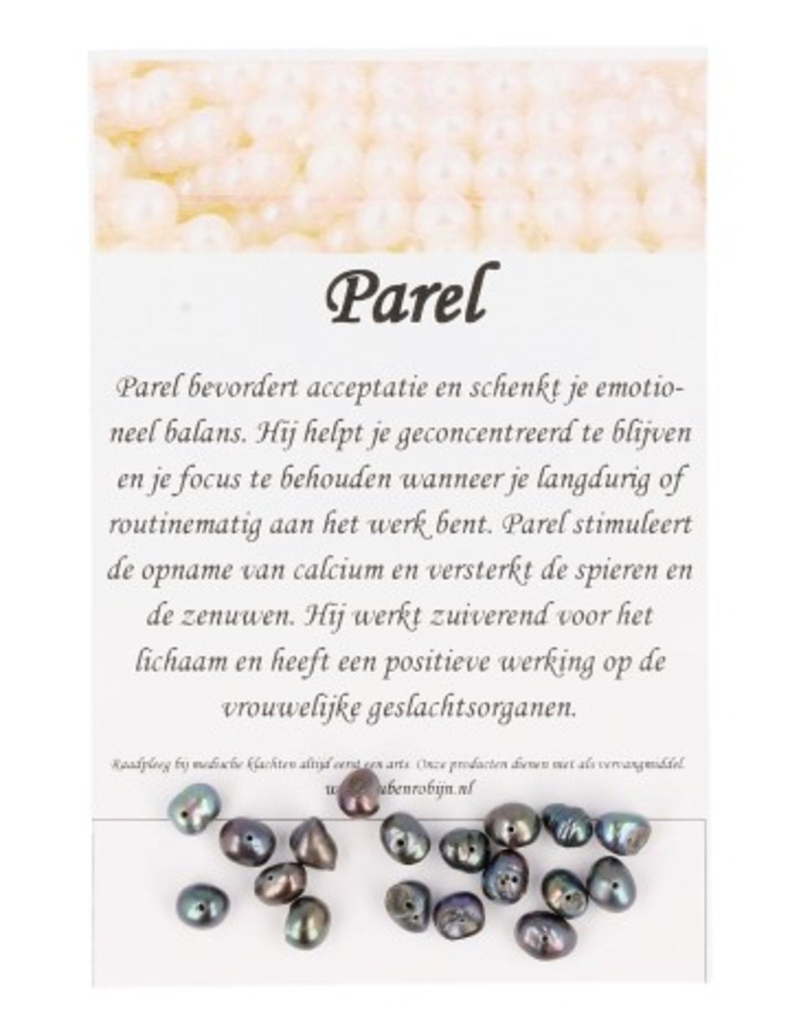 Kralen Parel 5 mm grijs - 20 st. (bijgekleurd)