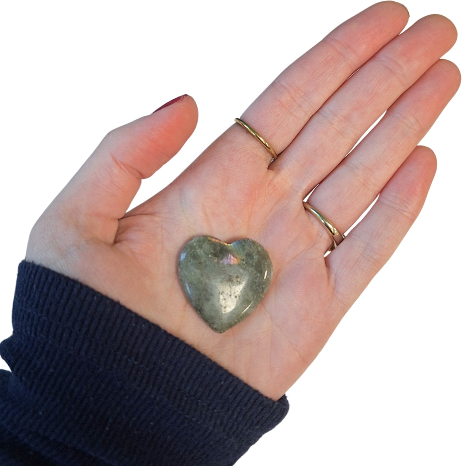 Labradoriet edelsteen hart 30 mm