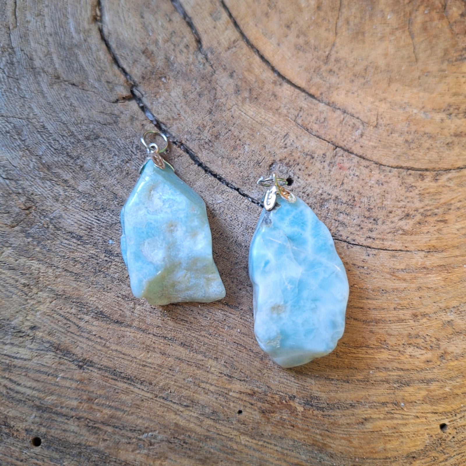 Larimar edelsteenhanger groot (3-4 cm)