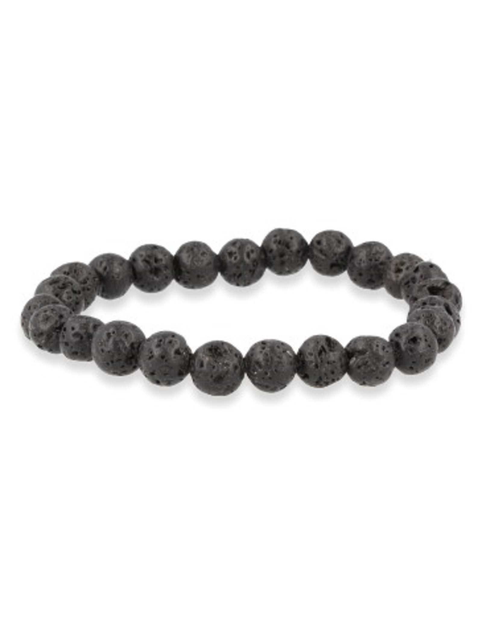 Lavasteen armband kralen 8 mm