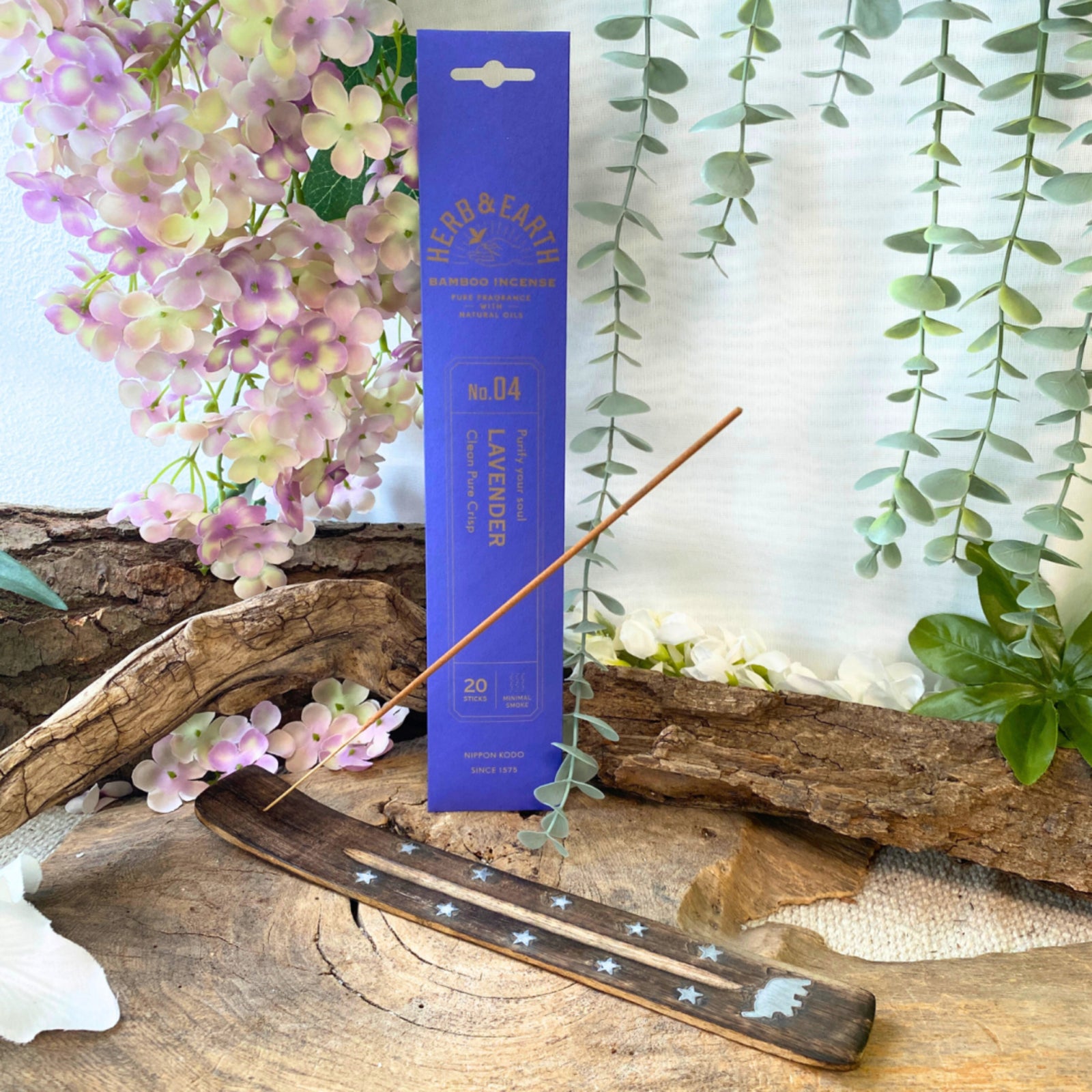 Lavender Herb & Earth Nippon Kodo - Wierook Stokjes