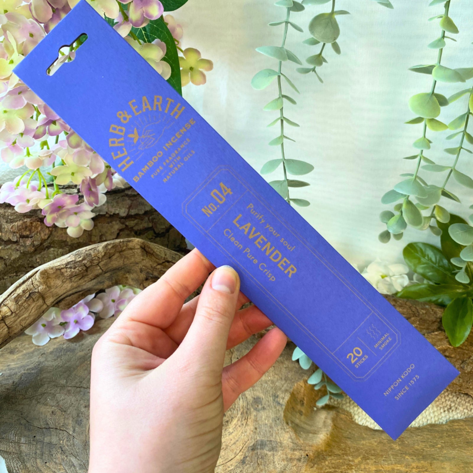 Lavender Herb & Earth Nippon Kodo - Wierook Stokjes