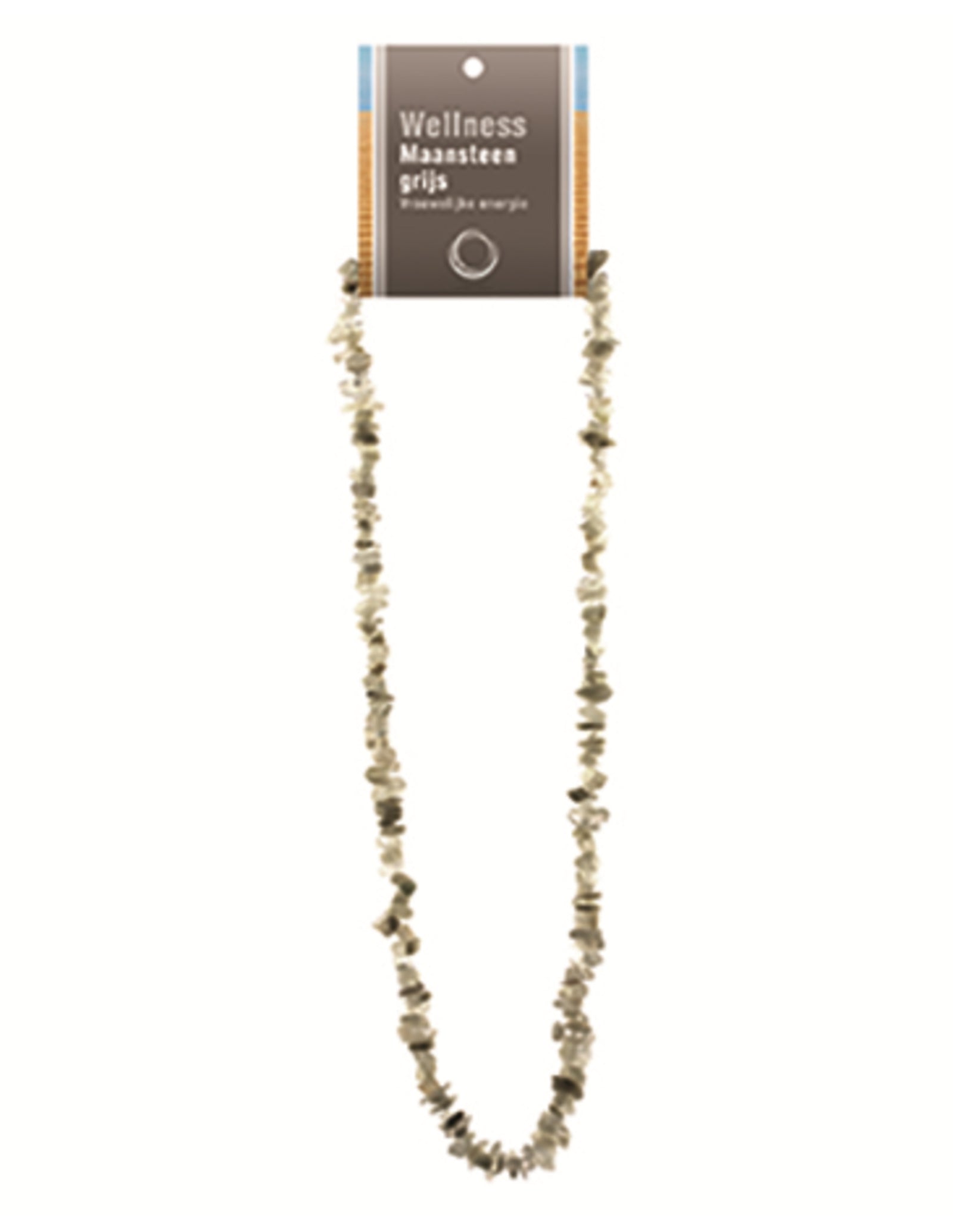 Maansteen grijs splitketting + kaart