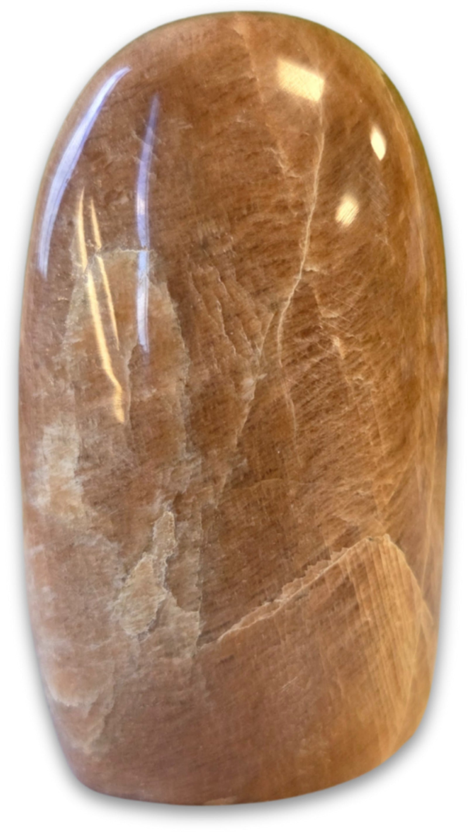 Maansteen oranje sculptuur 300-350 gram