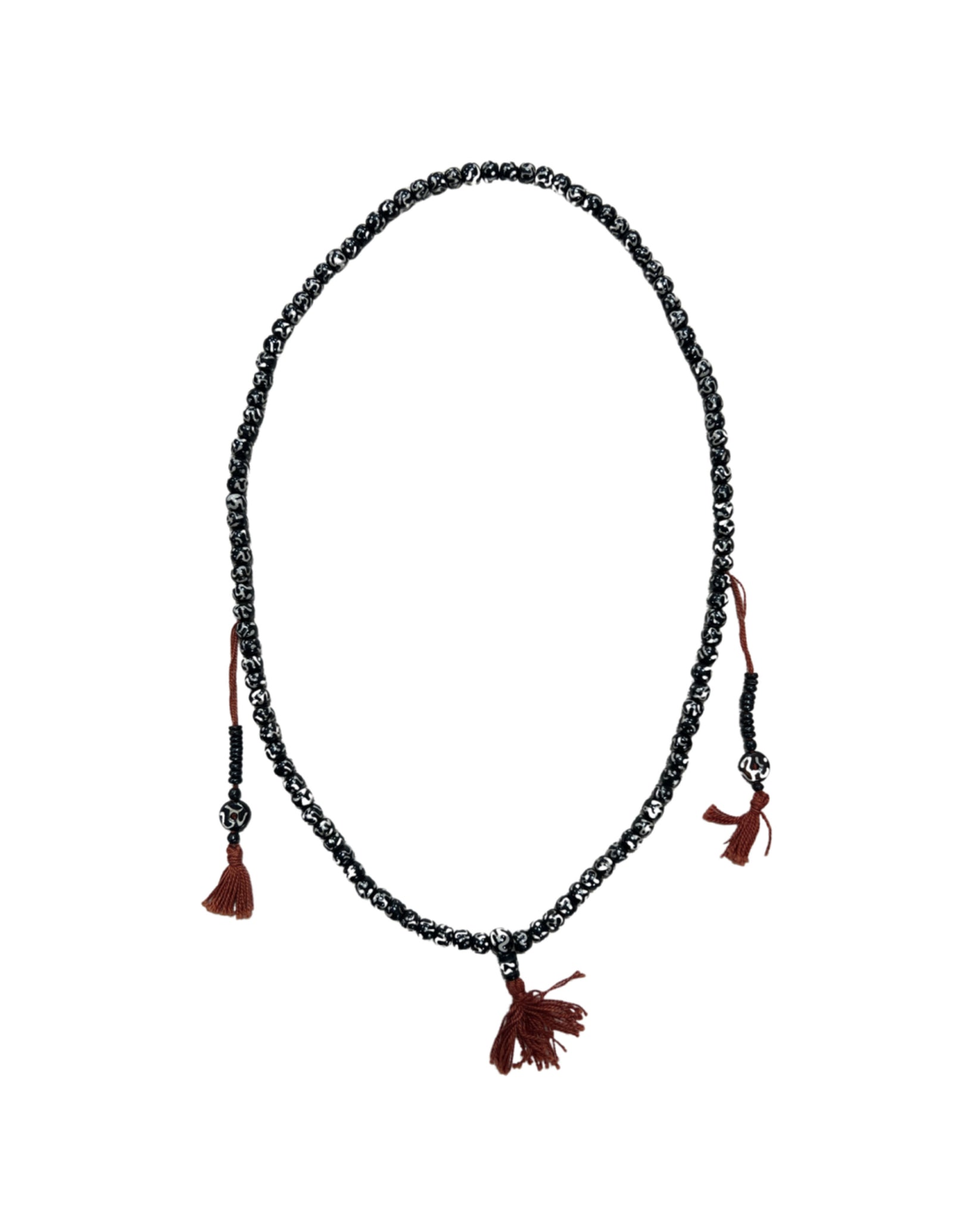 Mala ketting been zwart/wit ohm 35 cm