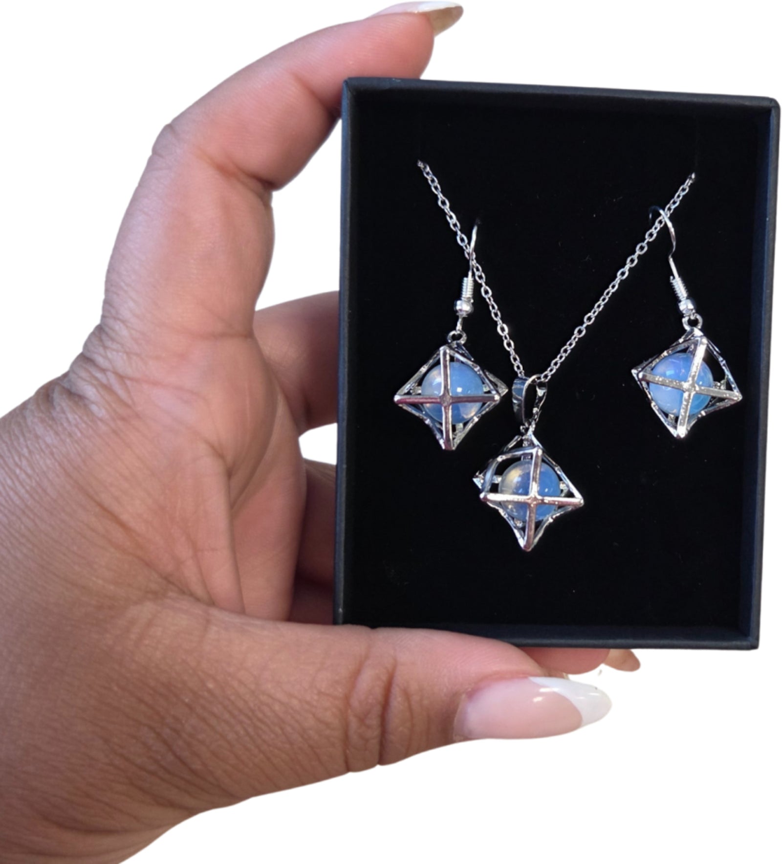Merkabah sieraden set Opaliet (synth)