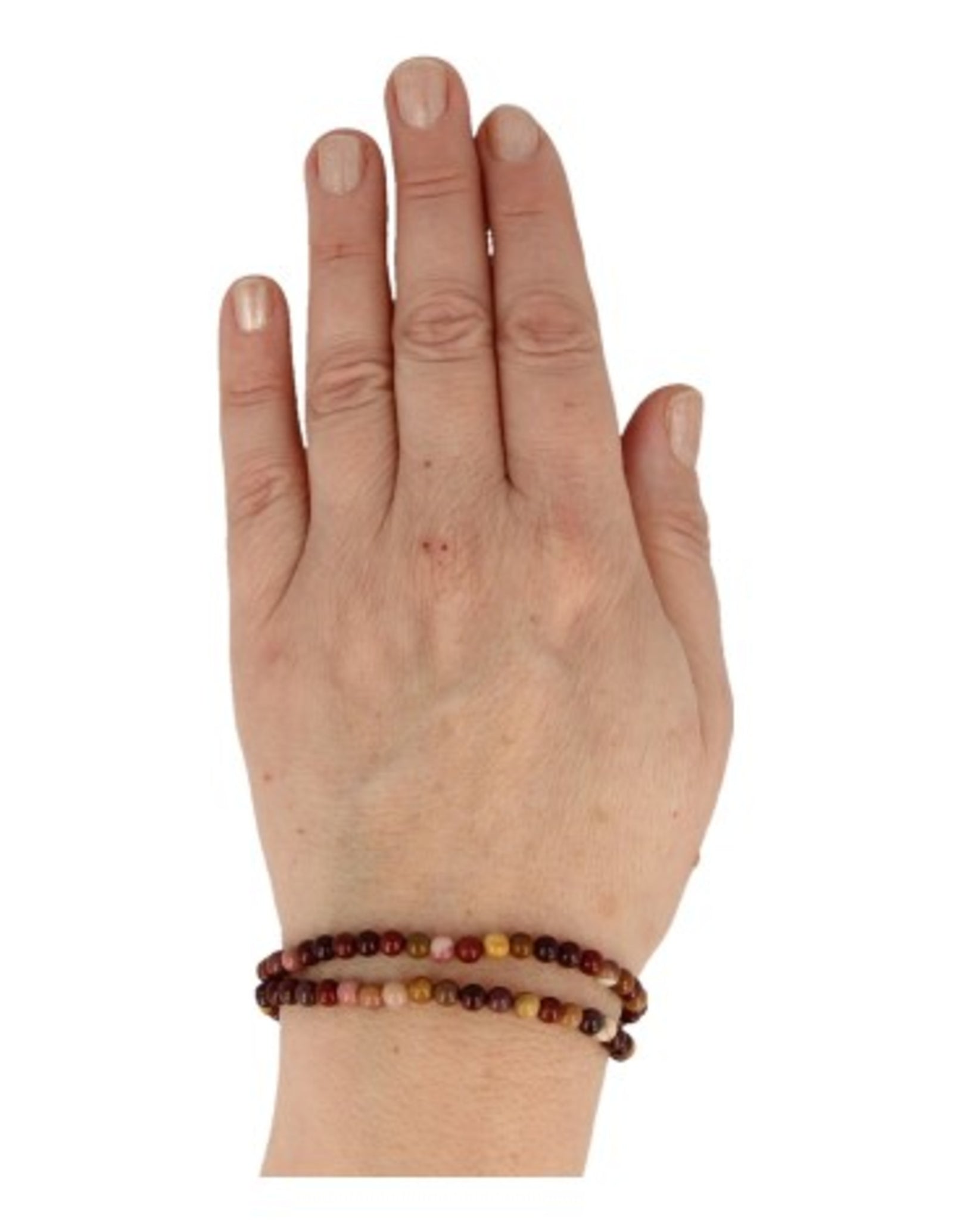 Mokaiet kralenarmband 4 mm