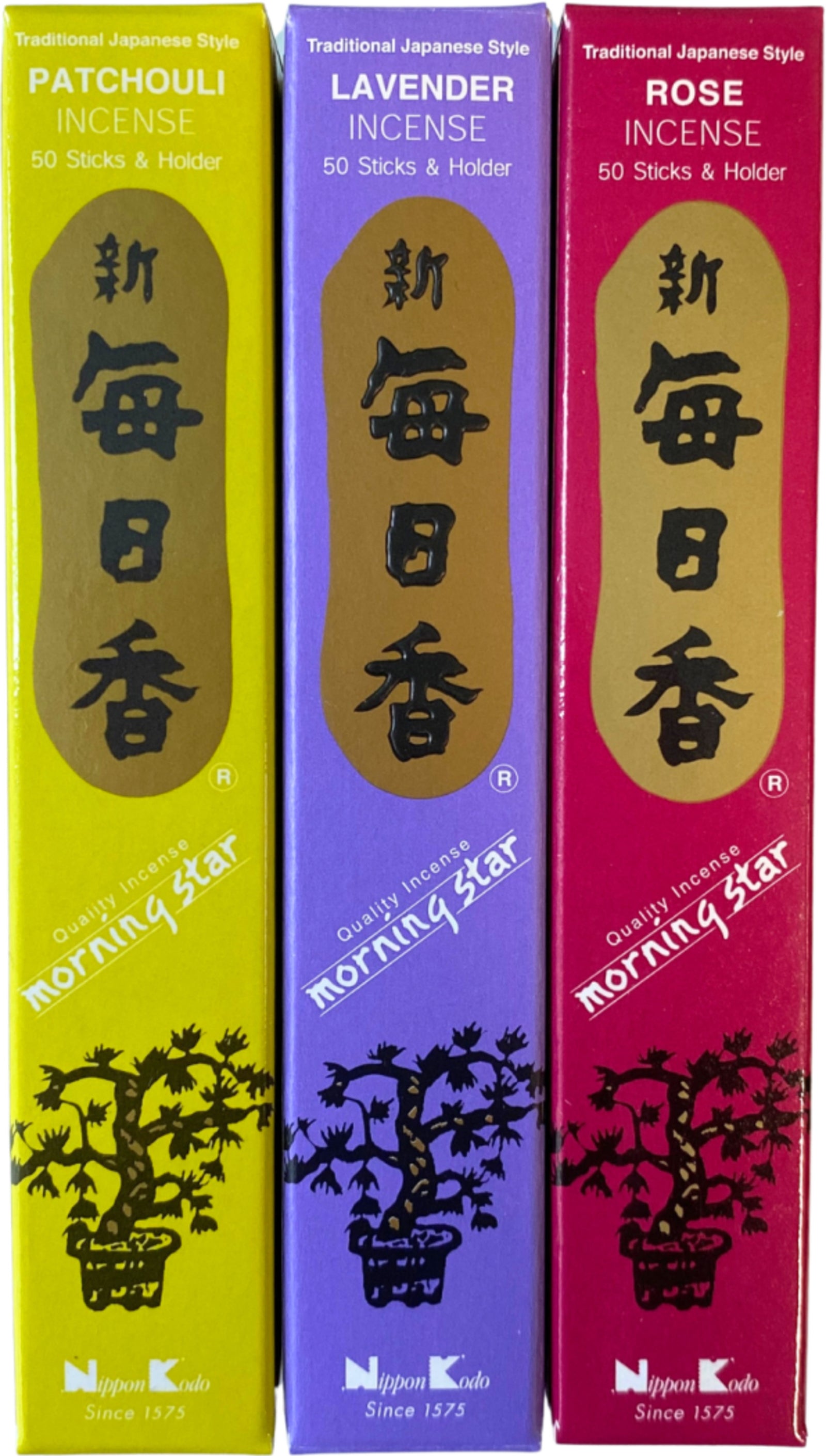 Morning Star voordeelpakket wierook stokjes Rose - Patchouli - Lavender