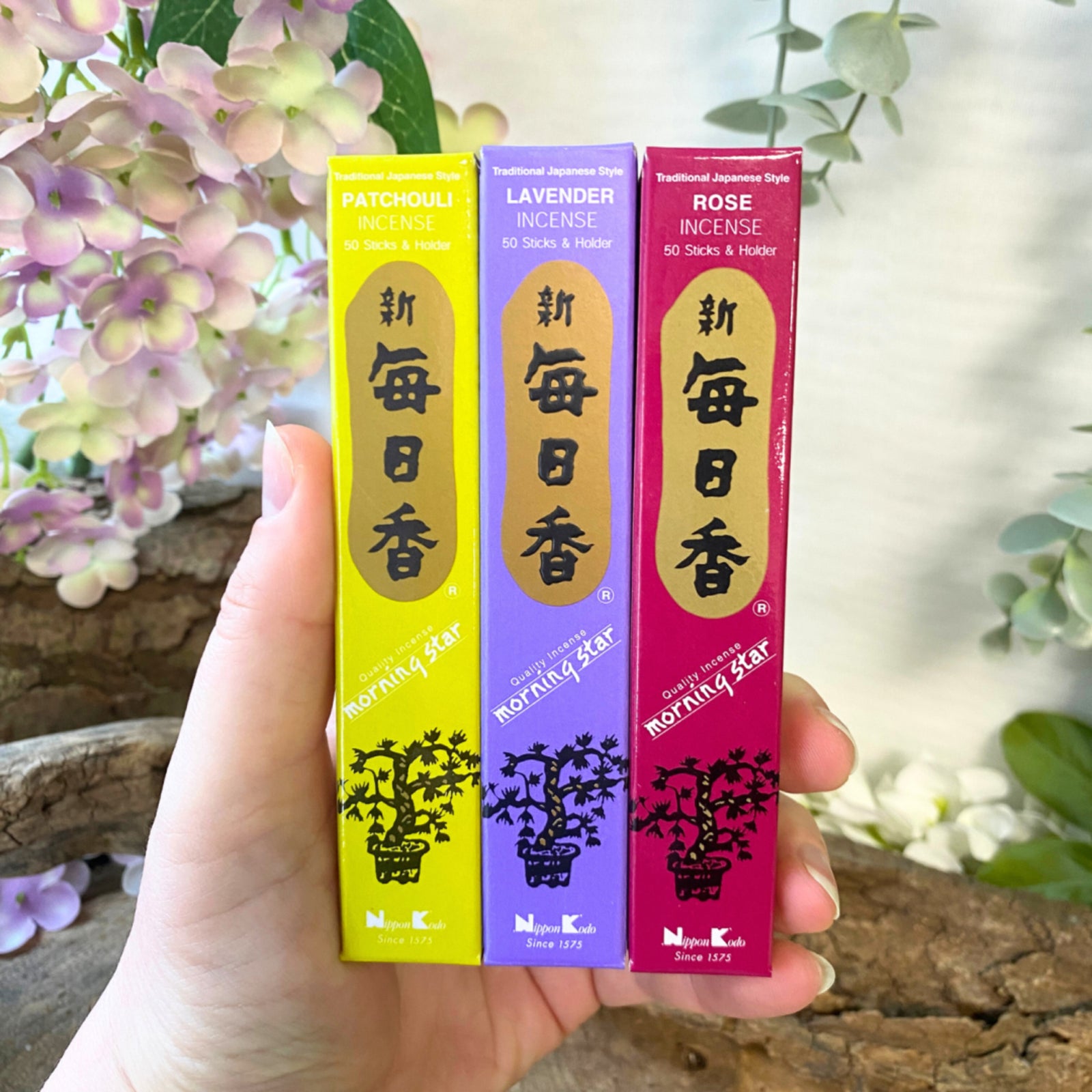 Morning Star voordeelpakket wierook stokjes Rose - Patchouli - Lavender