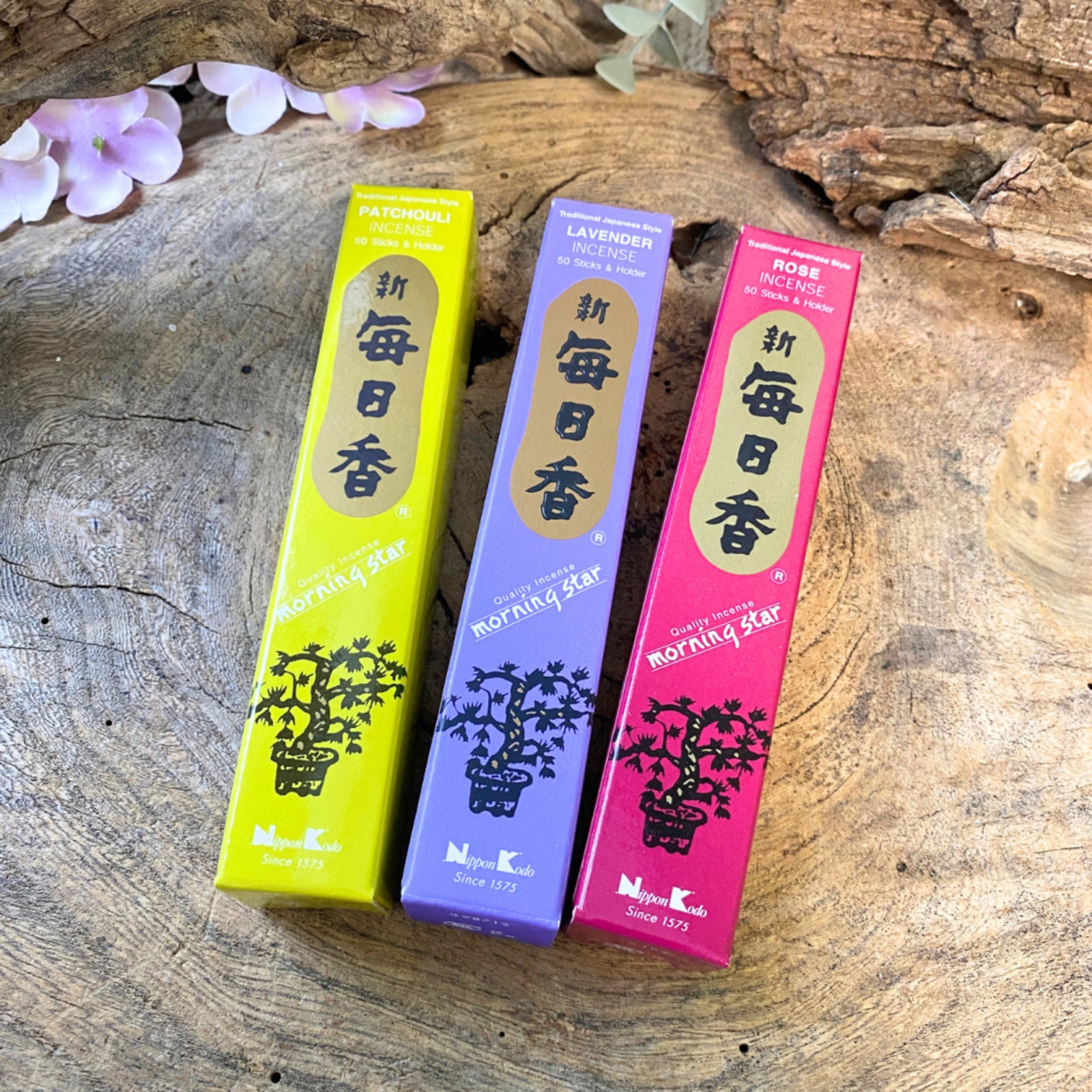 Morning Star voordeelpakket wierook stokjes Rose - Patchouli - Lavender