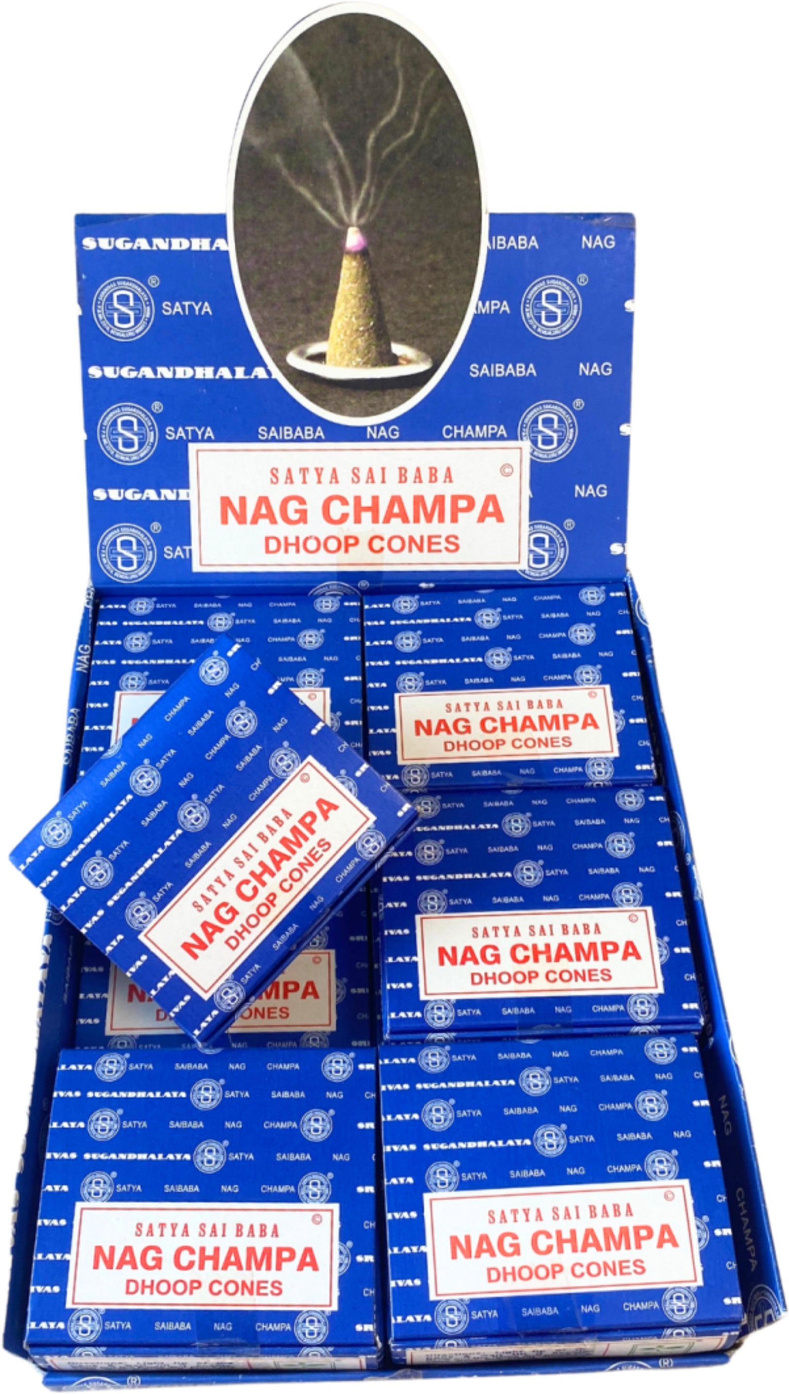 Nag Champa wierook kegels - Satya - doos van 12 st.