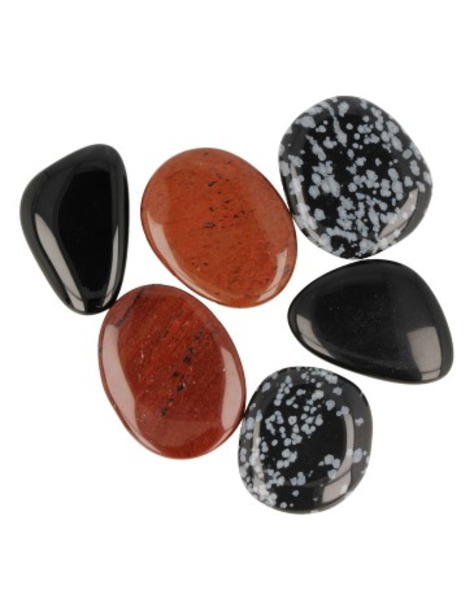 Obsidiaan oplegstenen massage set