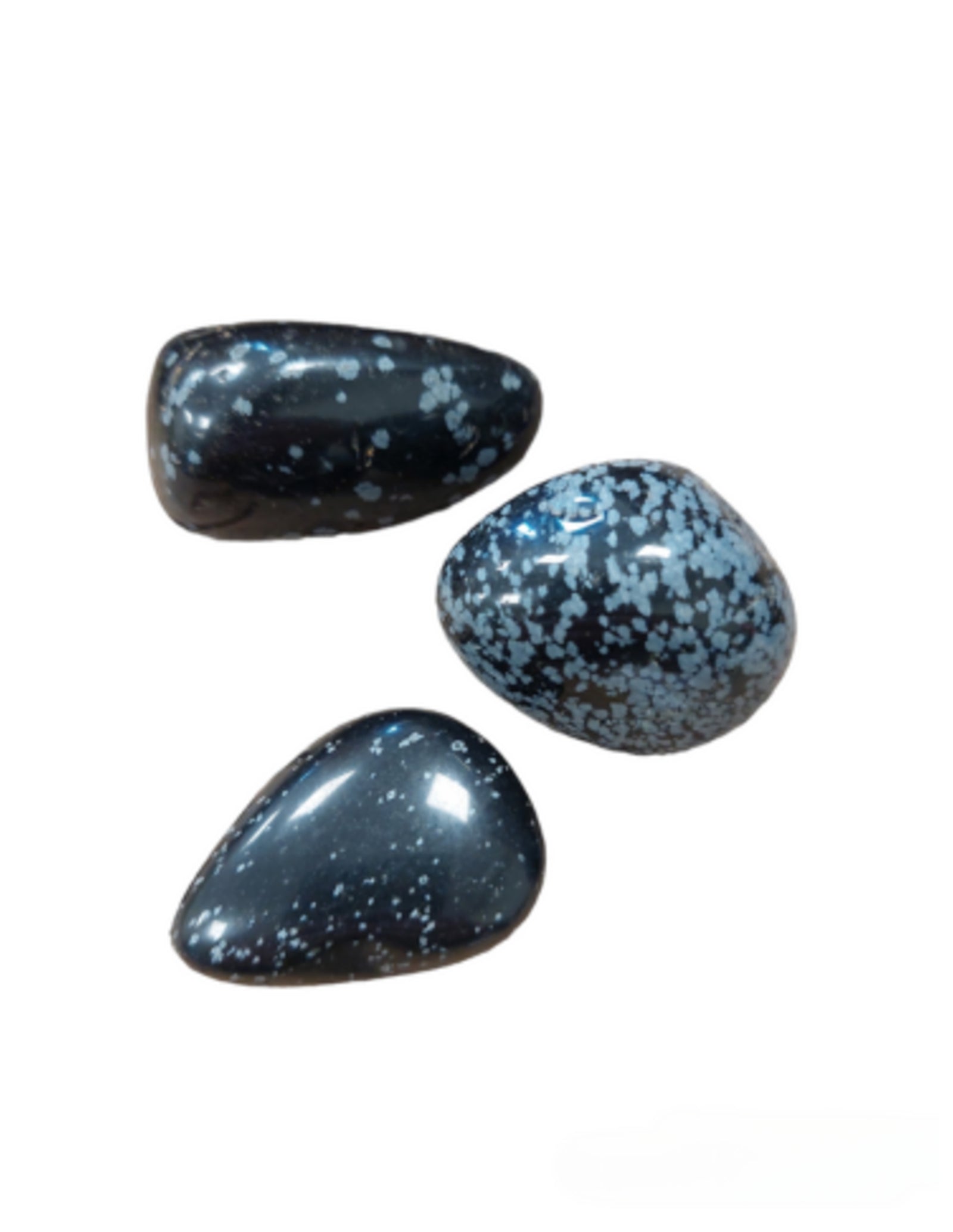 Obsidiaan sneeuwvlok trommelstenen 100 gr. (mt3)