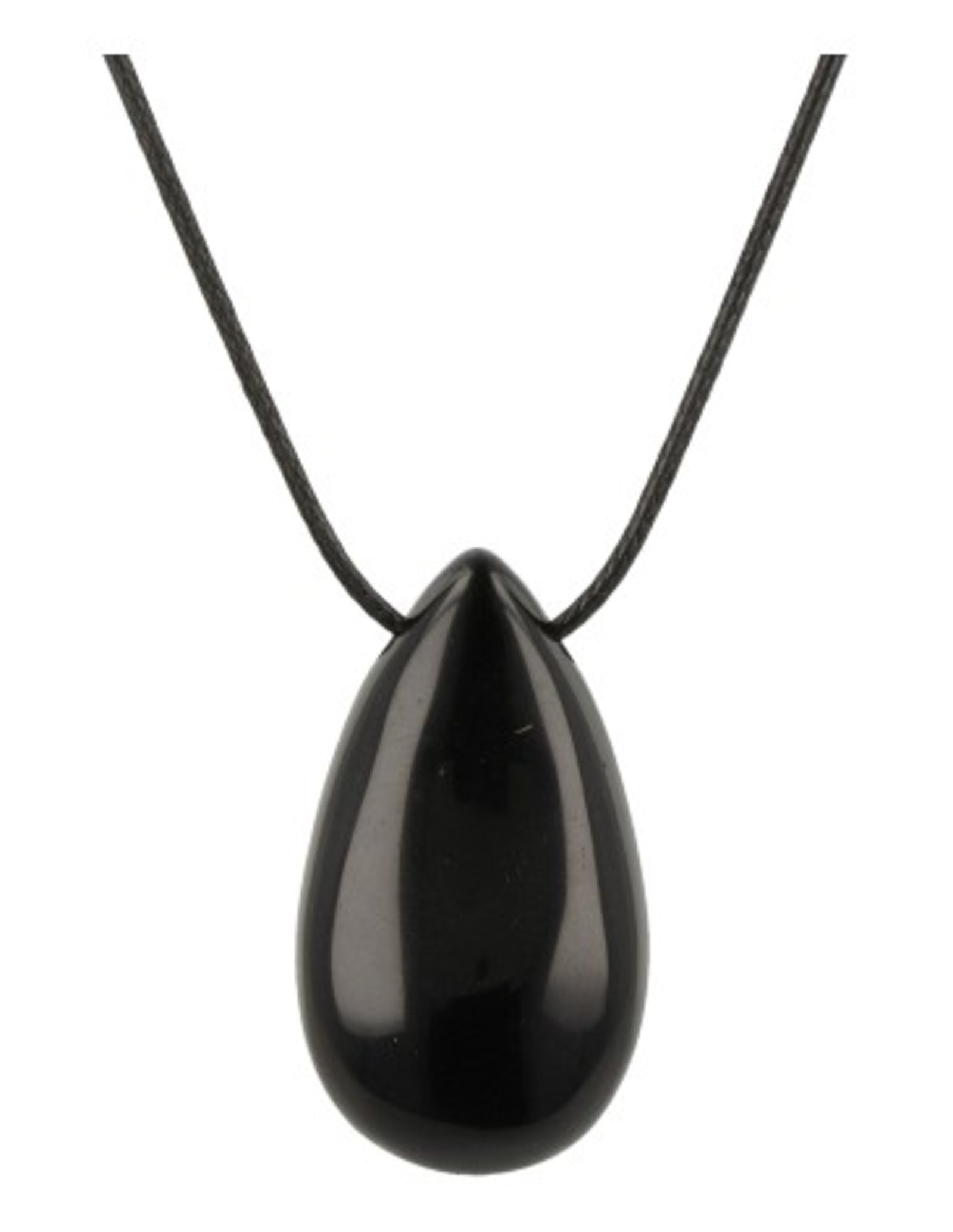 Obsidiaan zwart edelsteen druppel hanger