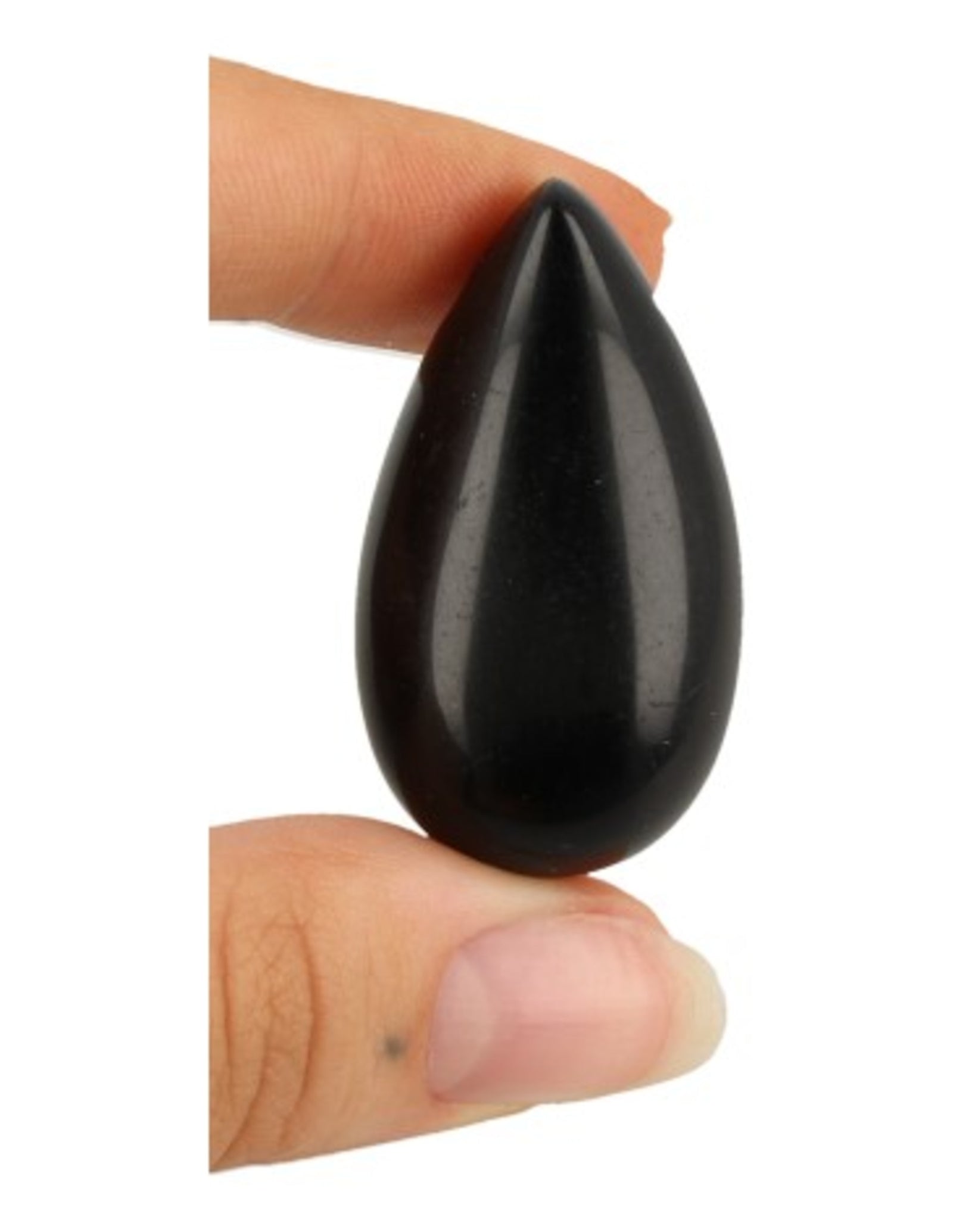 Obsidiaan zwart edelsteen druppel hanger