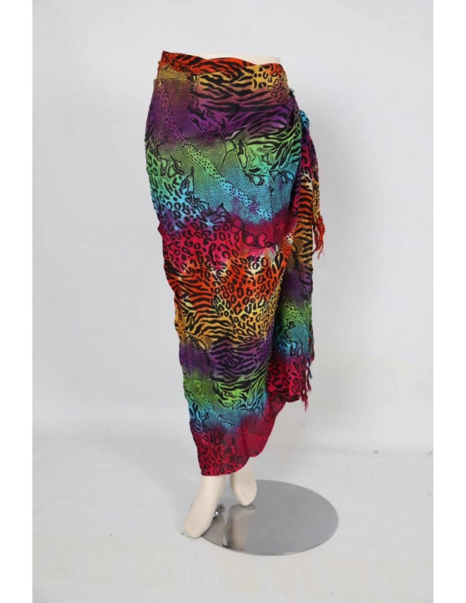 Om Namaste Sarong - 424 - dierenprint - regenboog