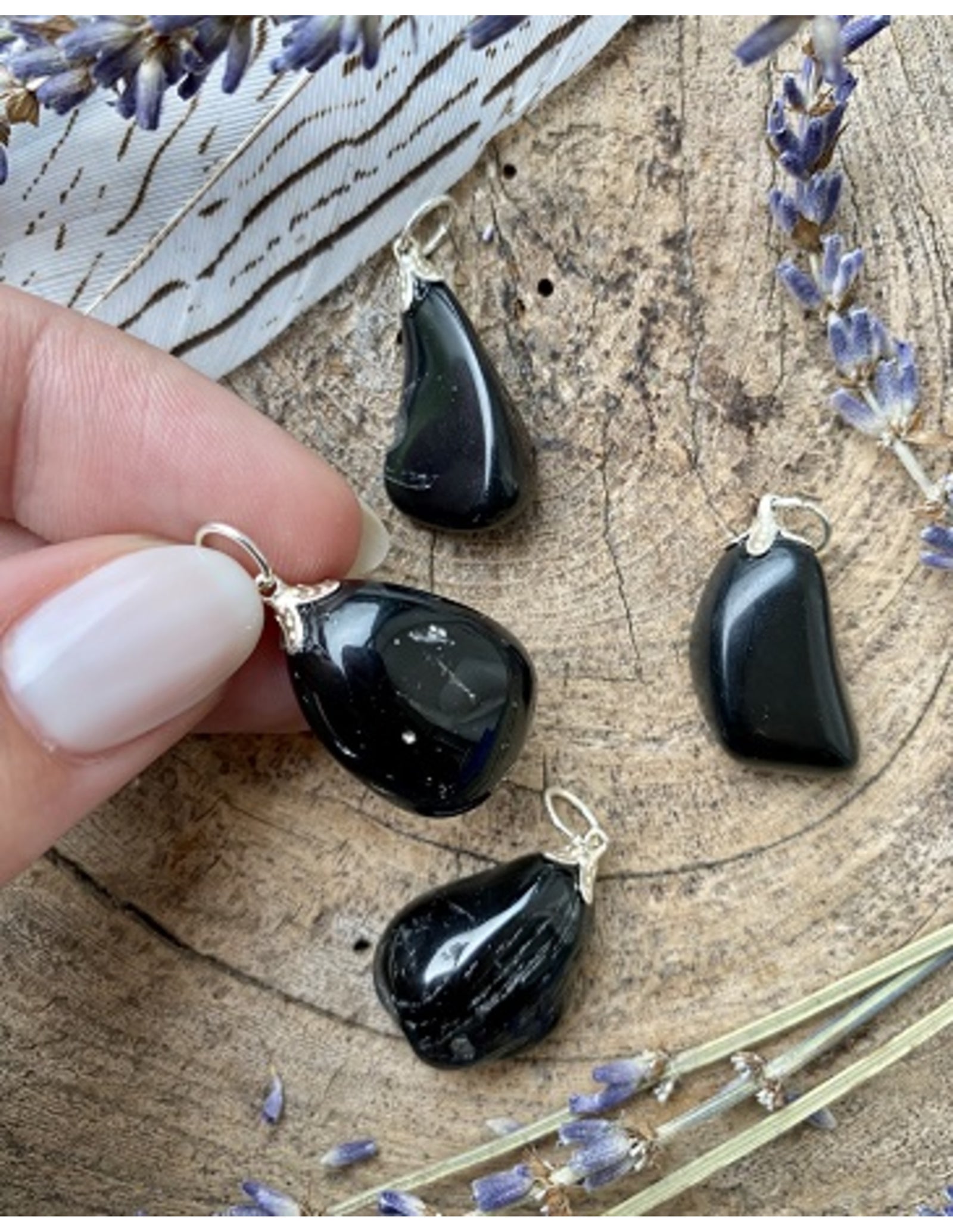 Onyx edelsteen hanger