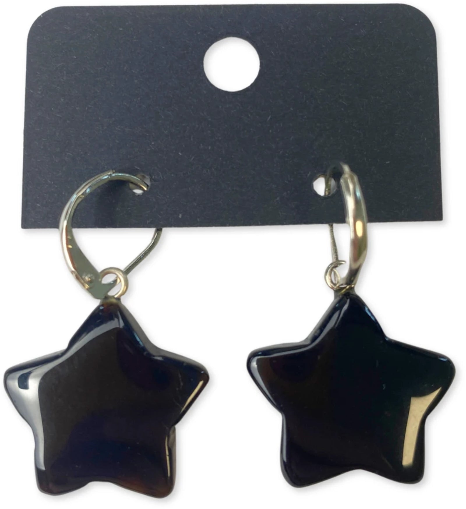 Onyx ster oorbellen - fashion jewelry