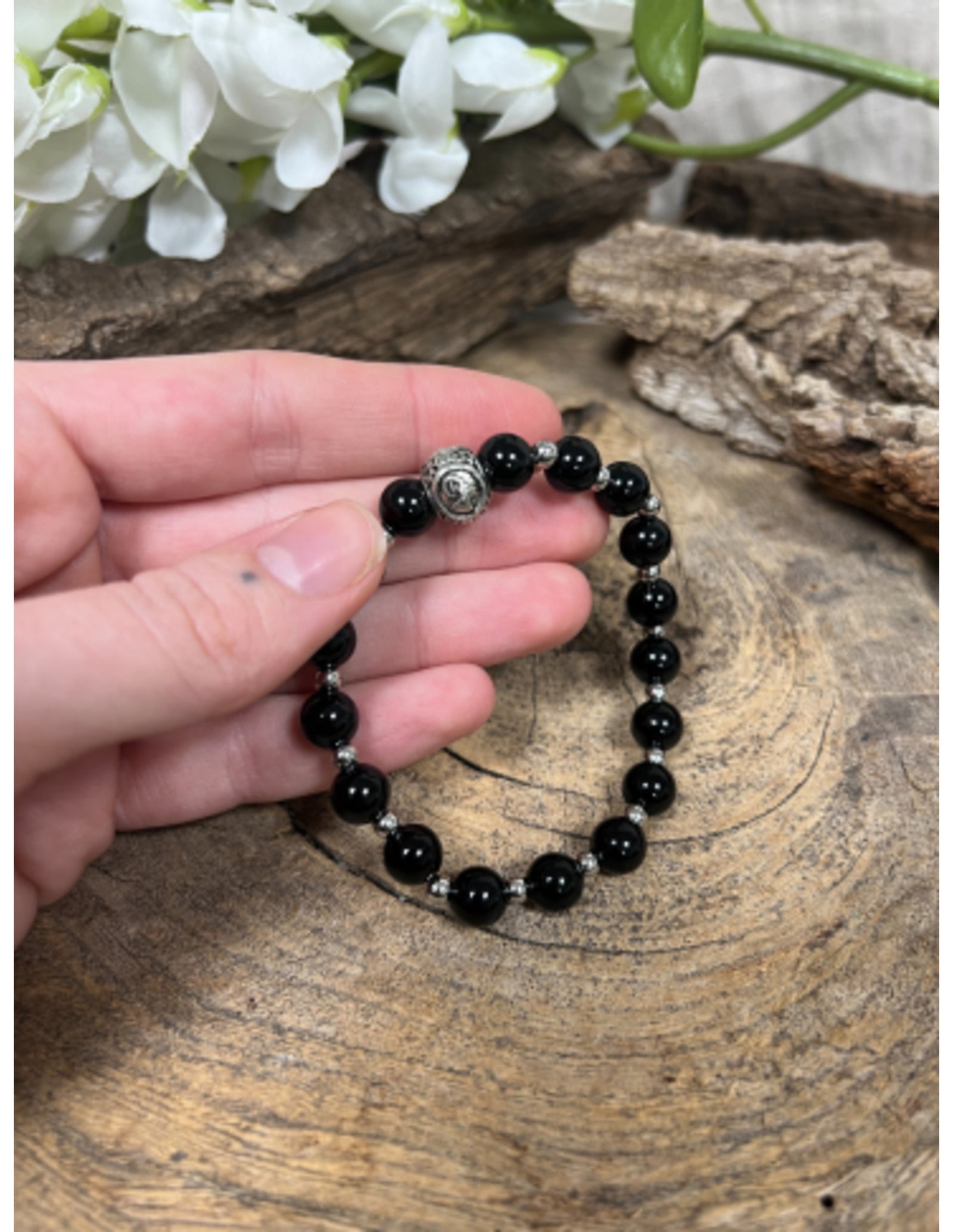 Onyx sterrenbeeld armband - Steenbok
