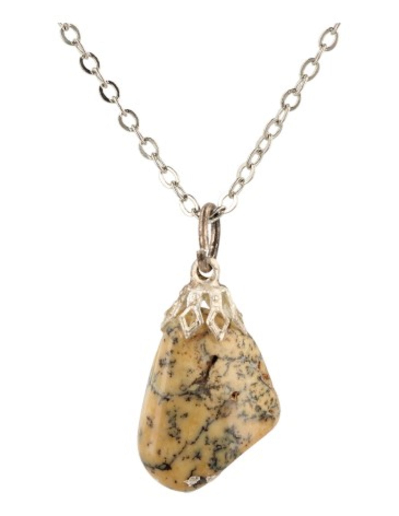 Opaal dendriet edelsteen hanger
