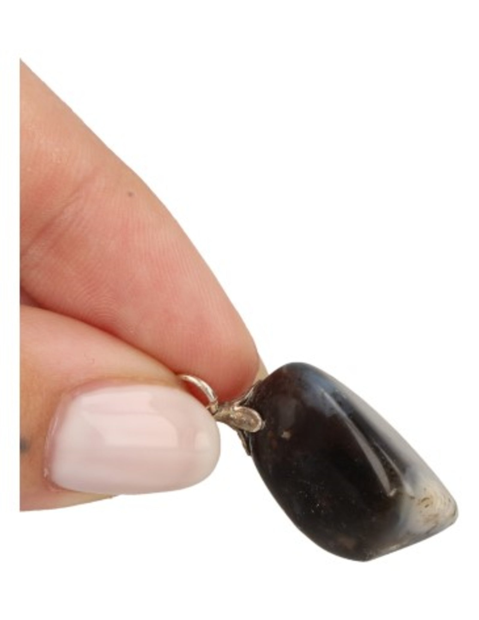 Opaal dendriet edelsteen hanger
