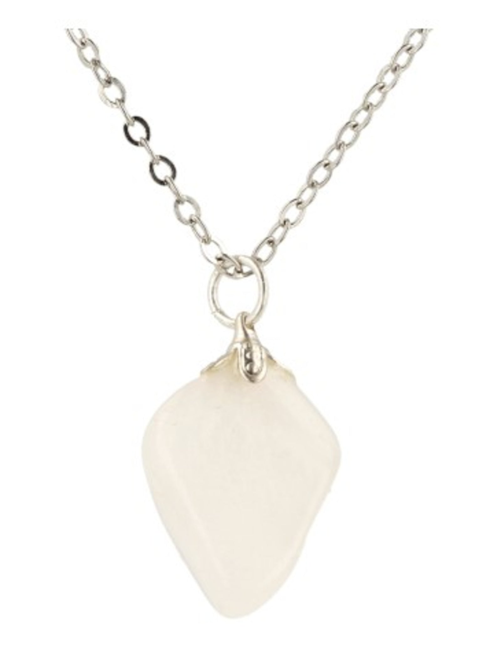 Petaliet wit edelsteen hanger