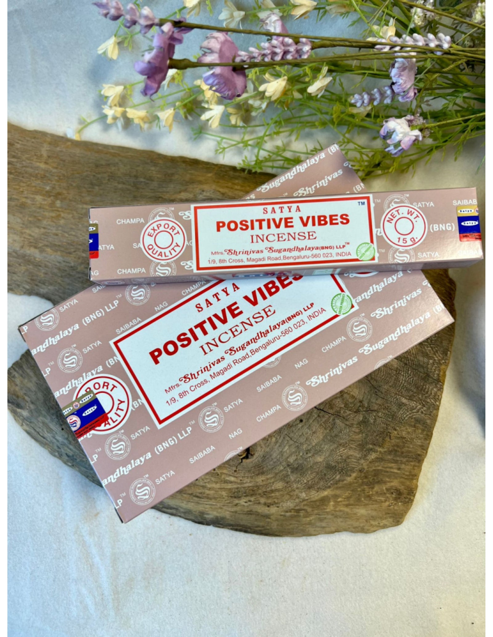 Positive Vibes wierook 15 grams Satya - doos van 12 st.