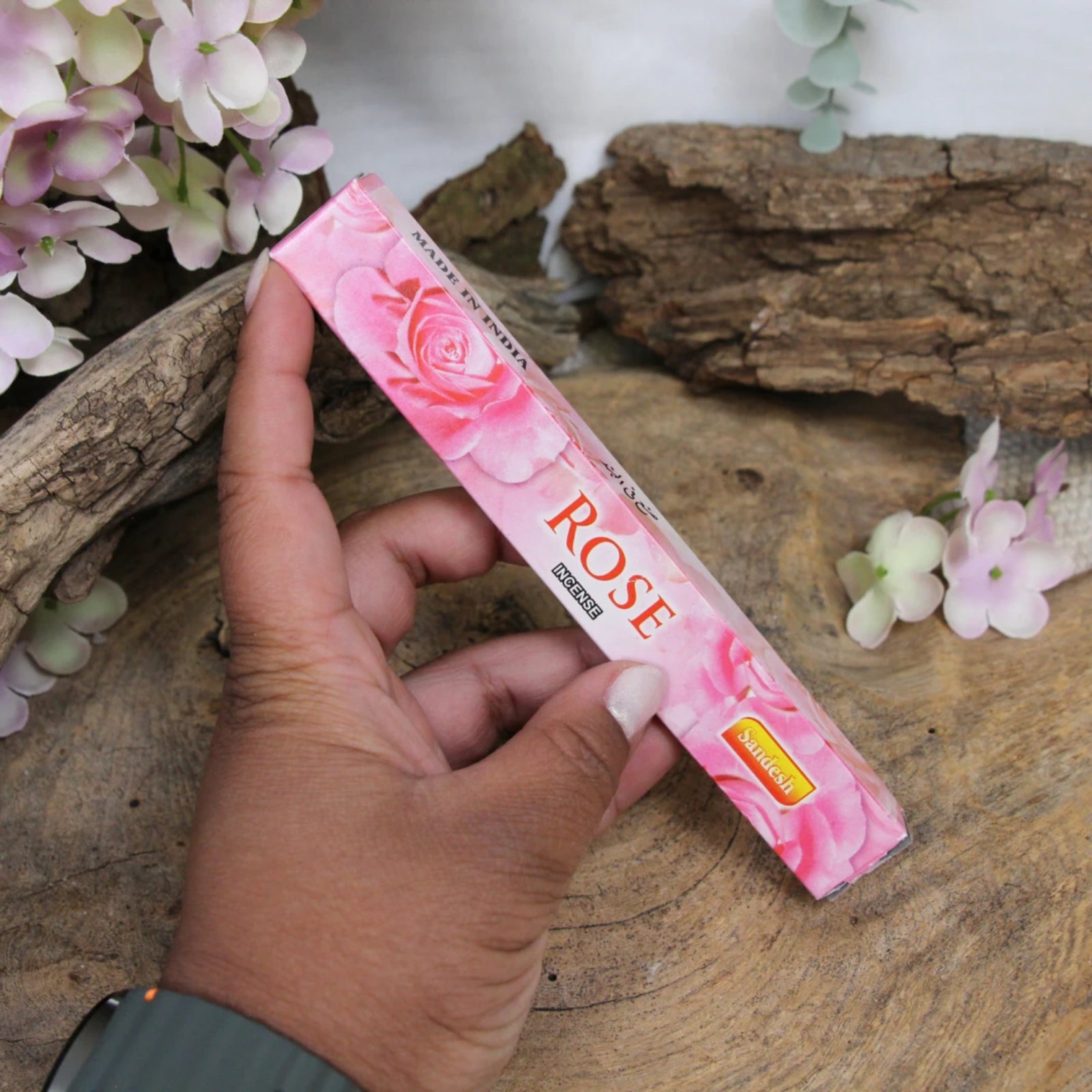 Rose mini wierook stokjes (8 stokjes)