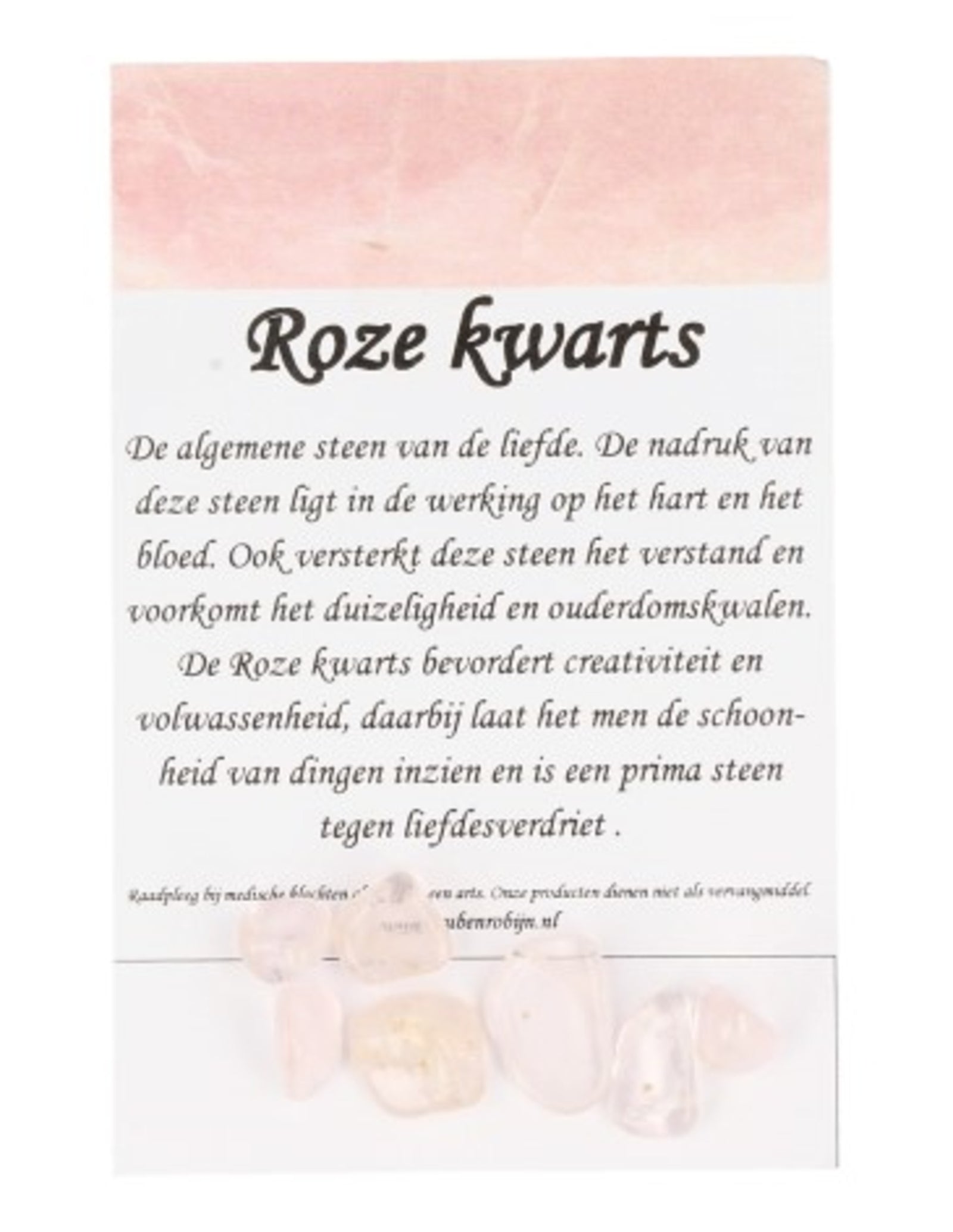 Roze kwarts kralen druppel - 7 st.