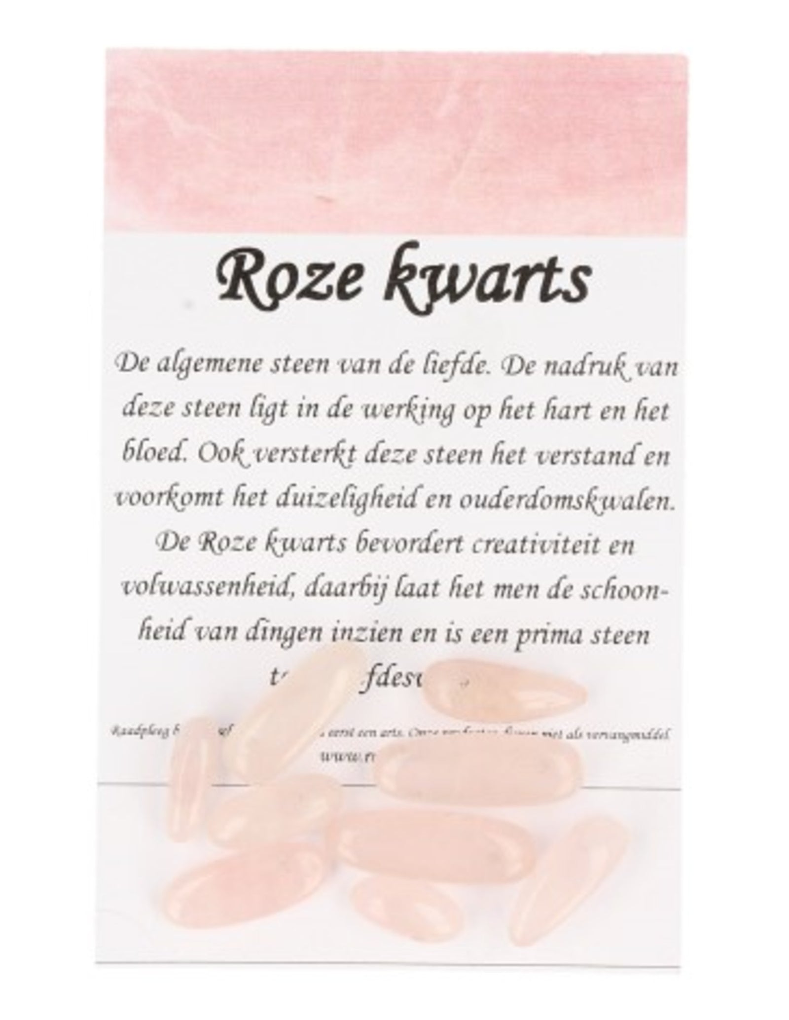 Roze kwarts kralen longdrop- 9 st.