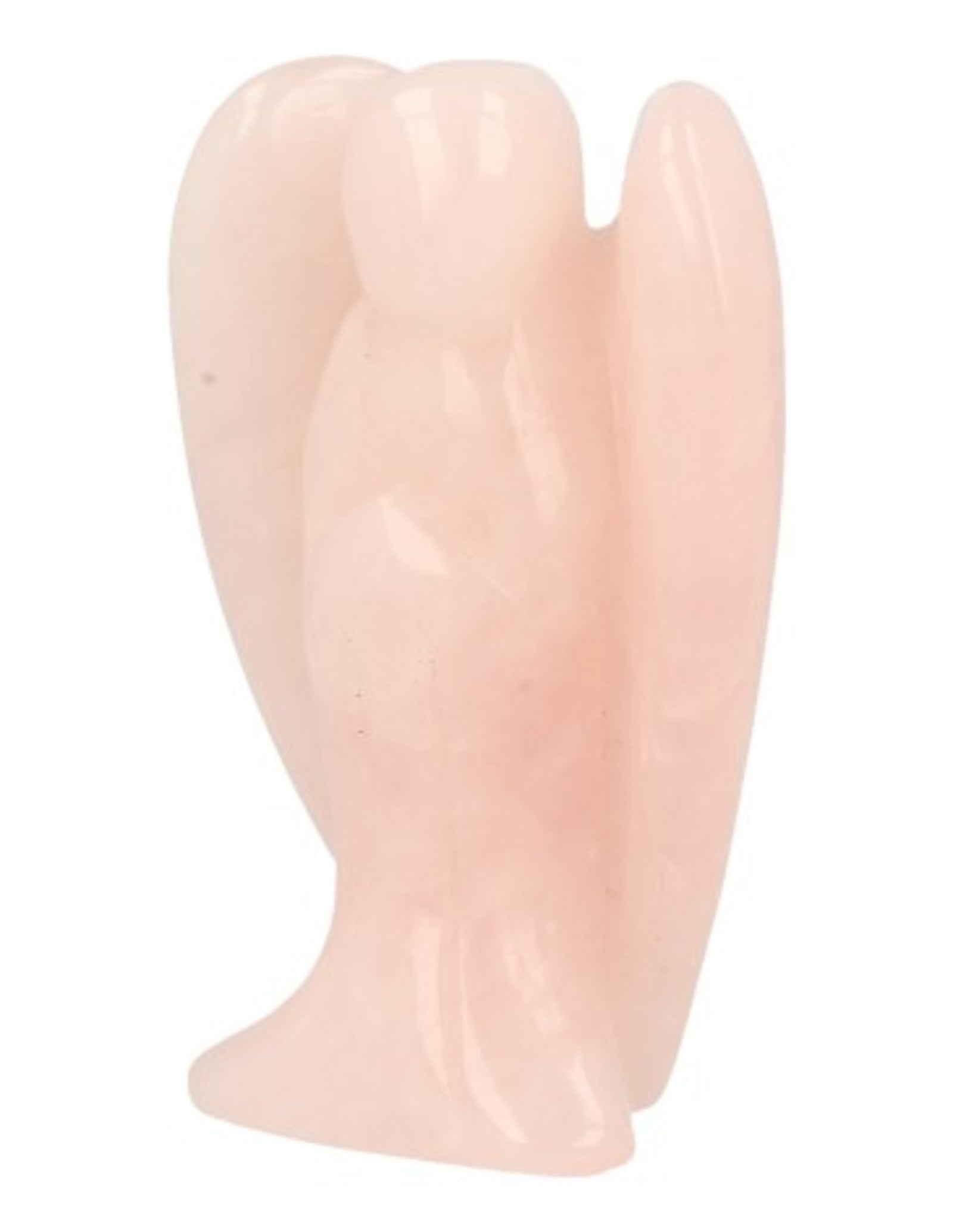 Roze kwarts staande engel 70 mm