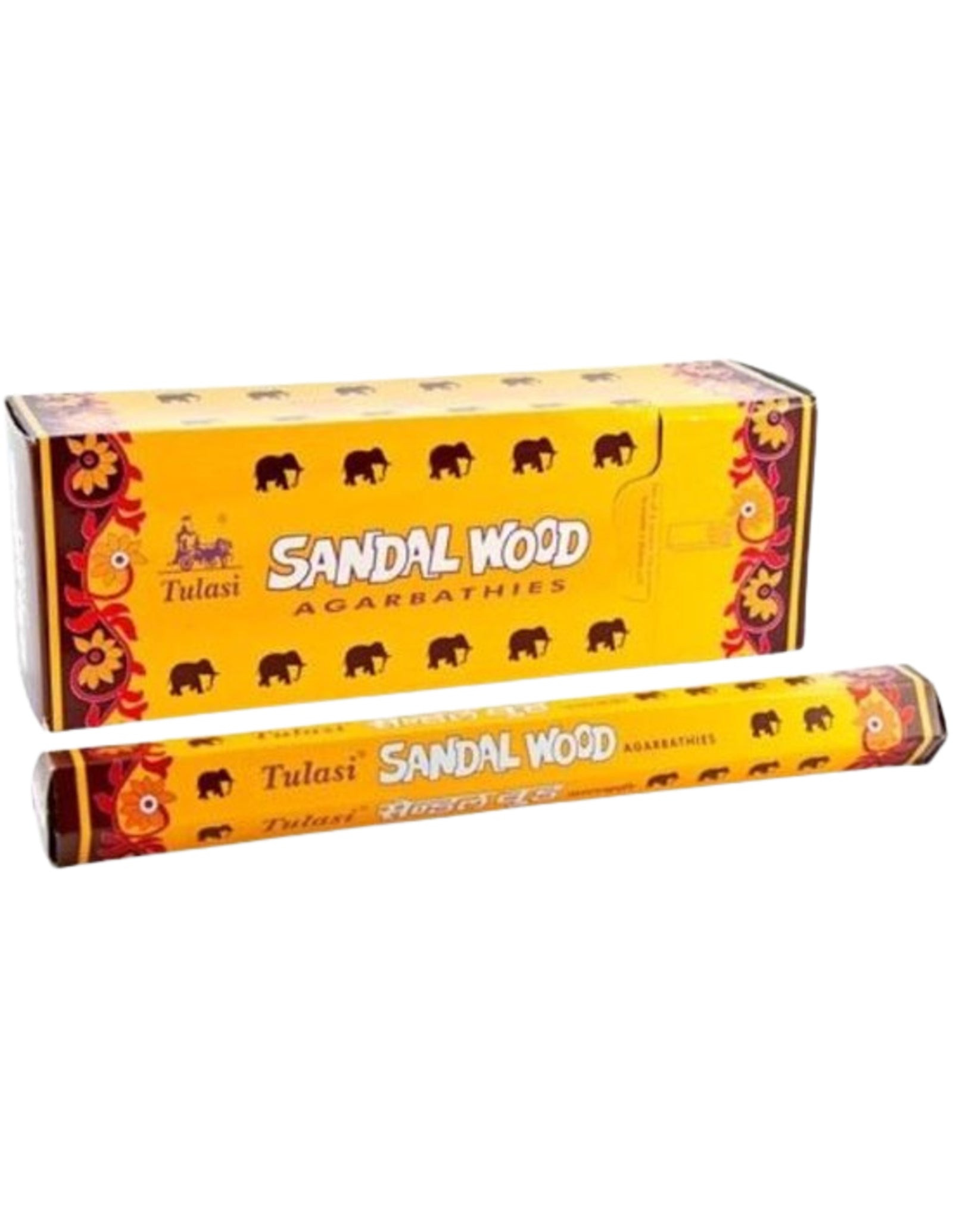 Sarathi Tulasi Sandalwood wierook - doos van 6 st.
