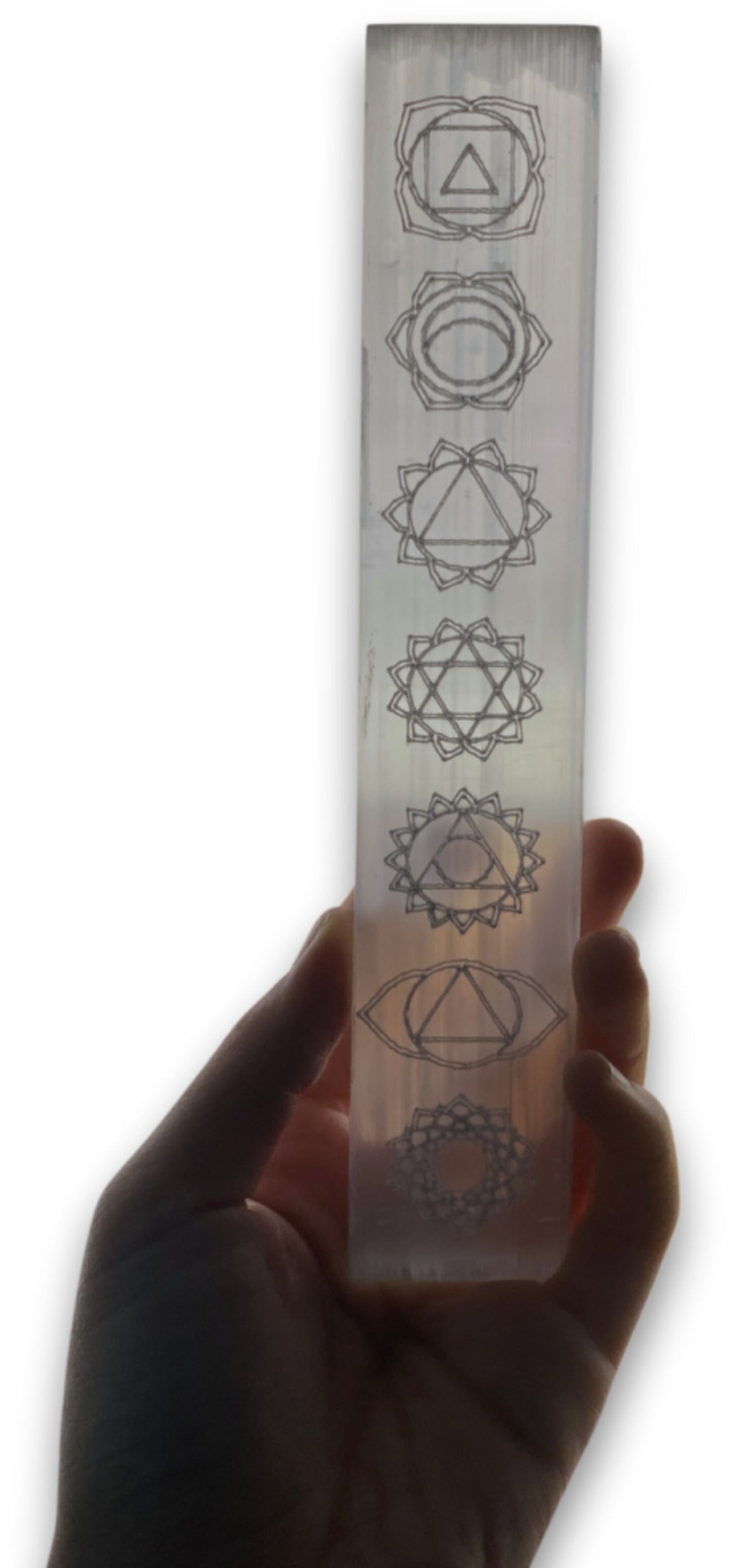 Seleniet oplaadsteen 20 cm chakra