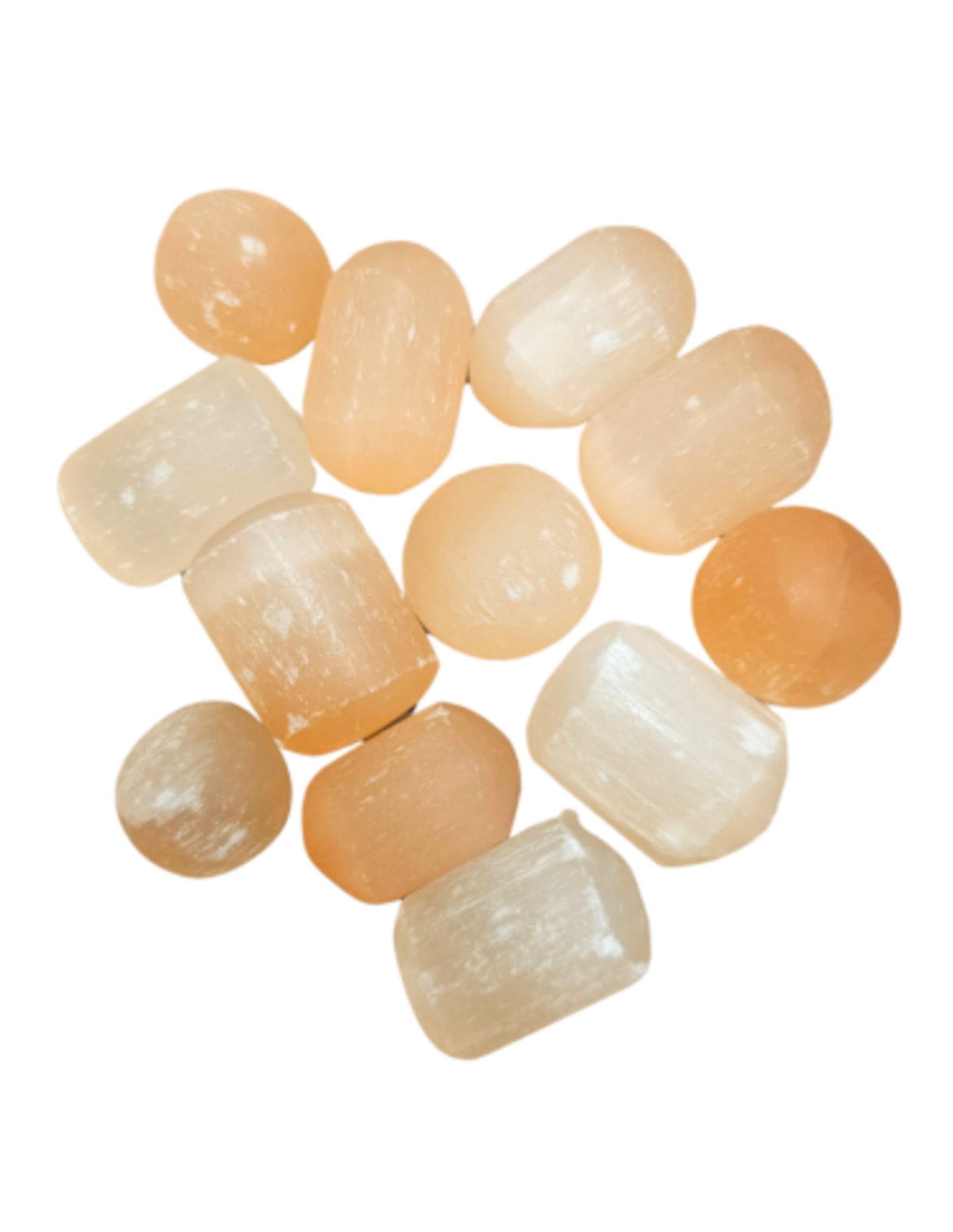 Seleniet oranje trommelstenen 250 gr. (mt3)