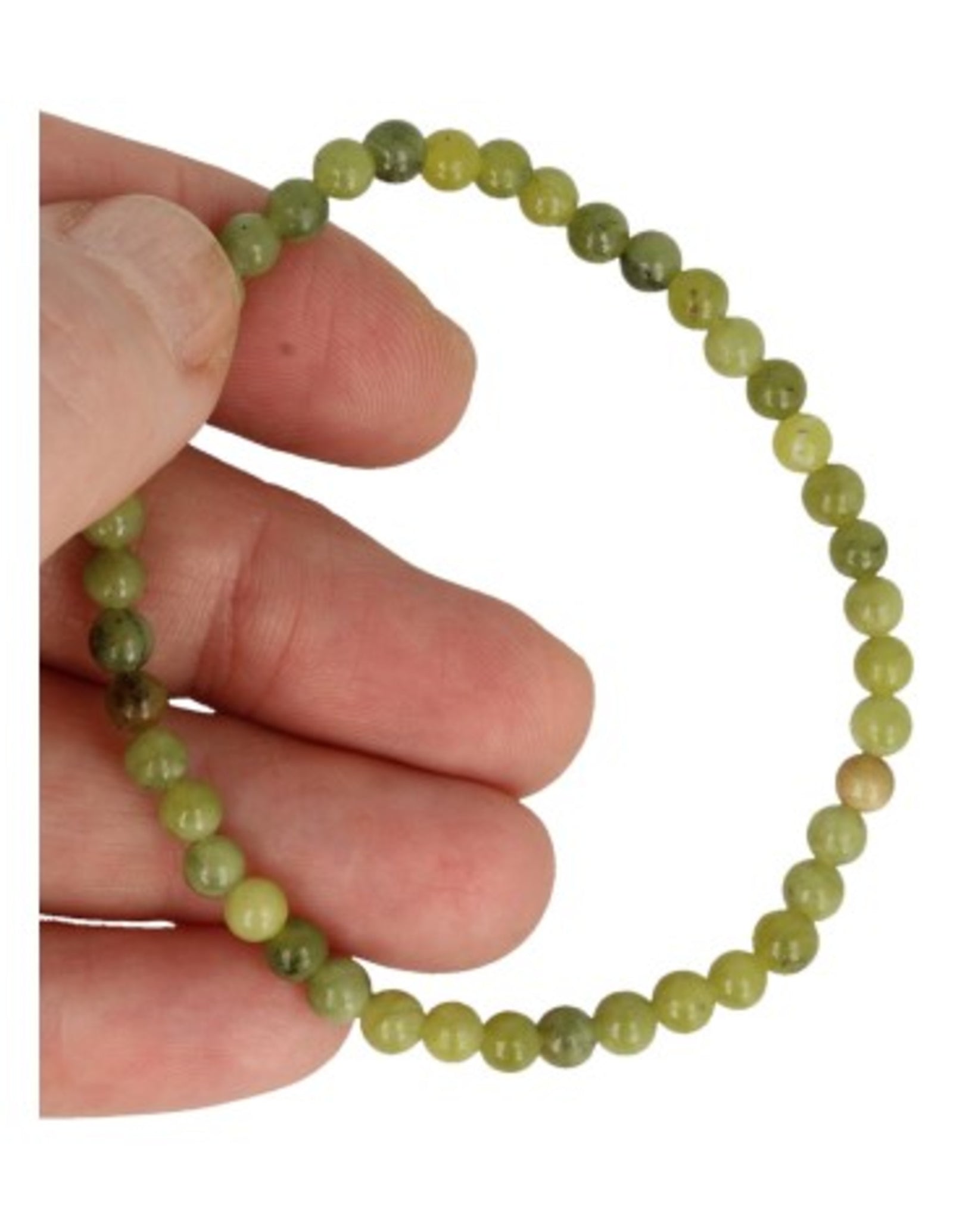 Serpentijn kralenarmband 4 mm
