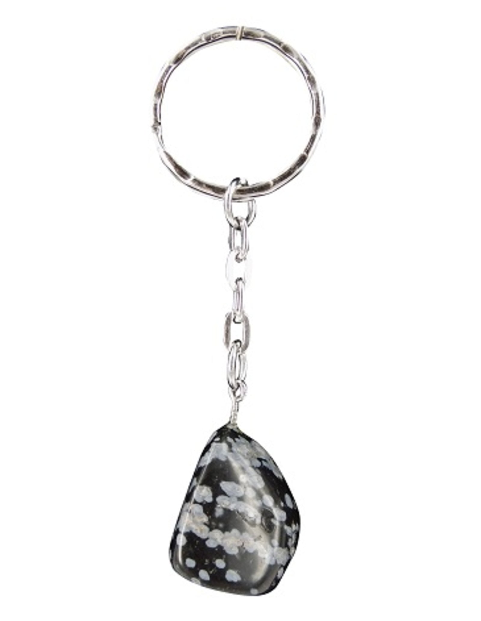 Sleutelhanger Obsidiaan sneeuwvlok
