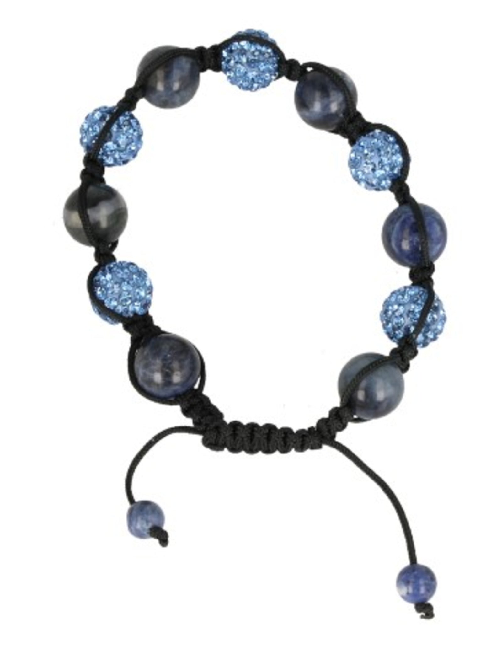Sodaliet glitter shamballa armband