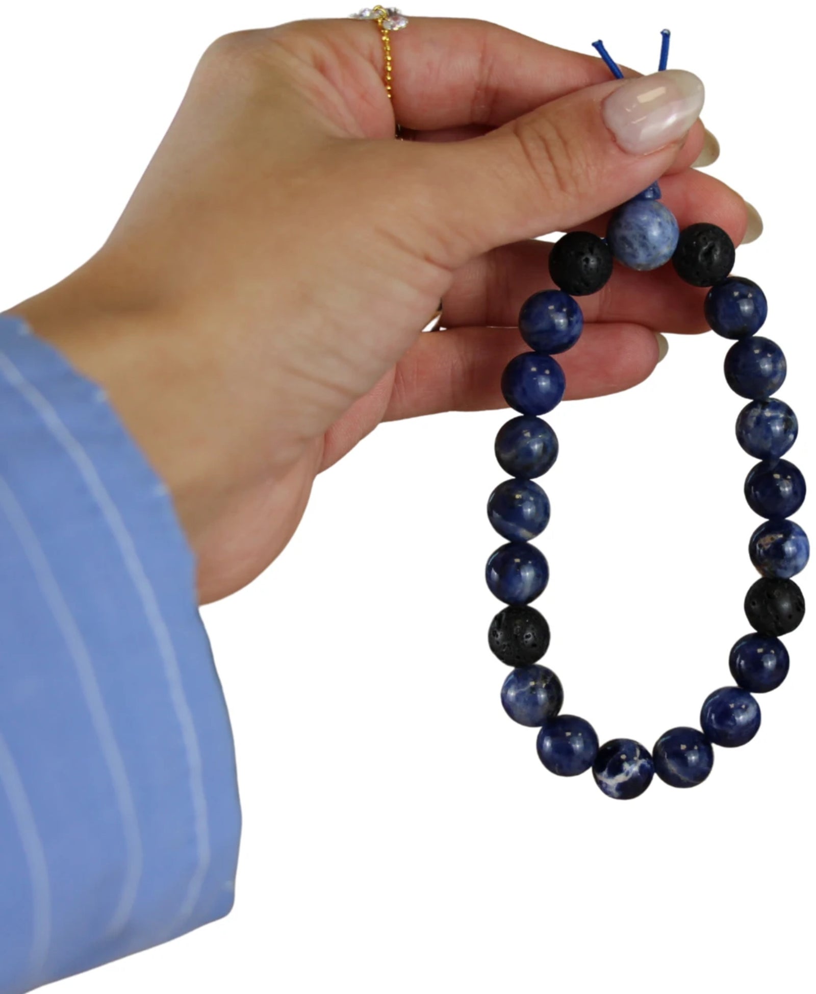 Sodaliet powerbead mannen - extra lange armband